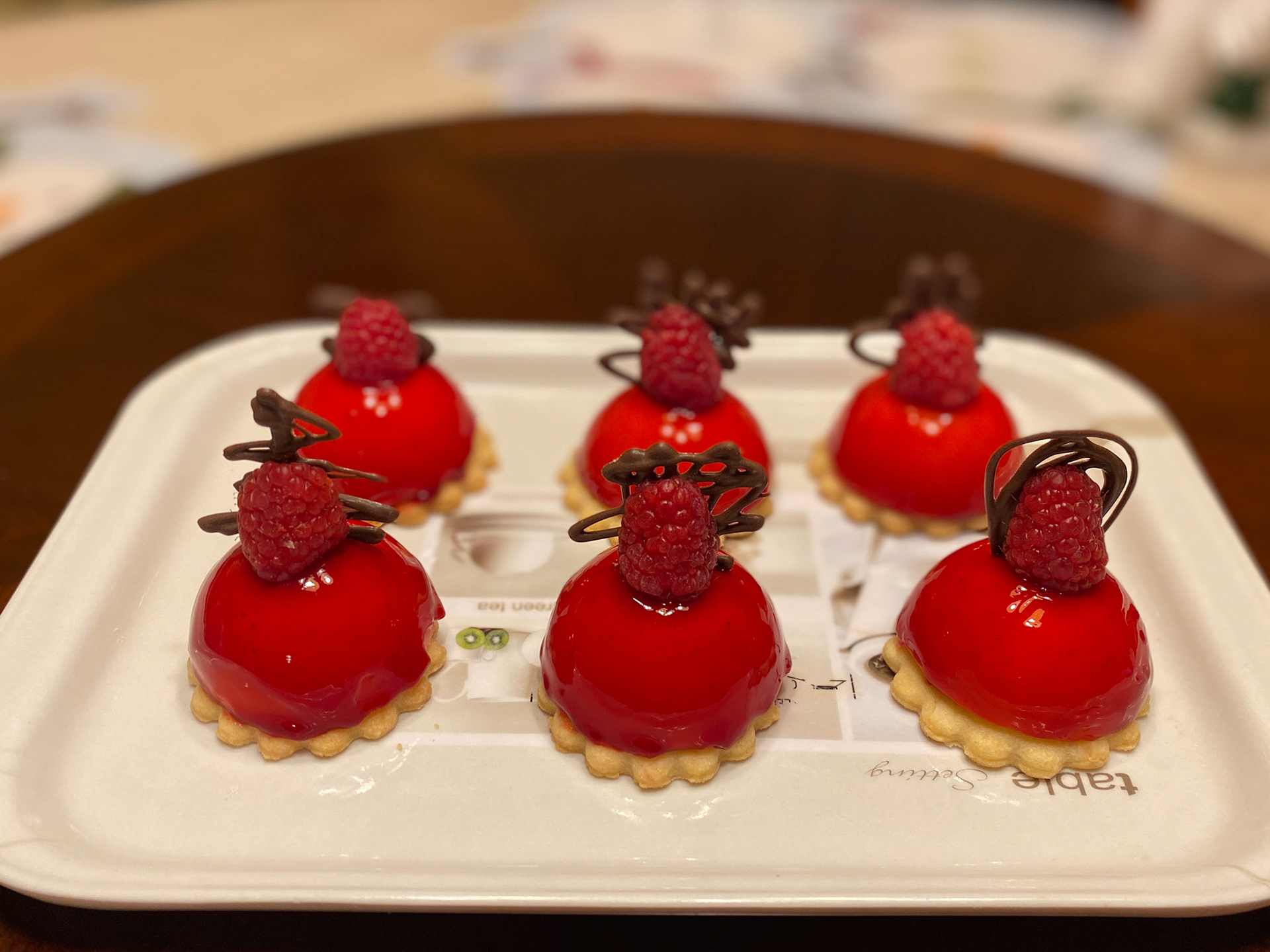 Raspberry Mousse Dome Cakes