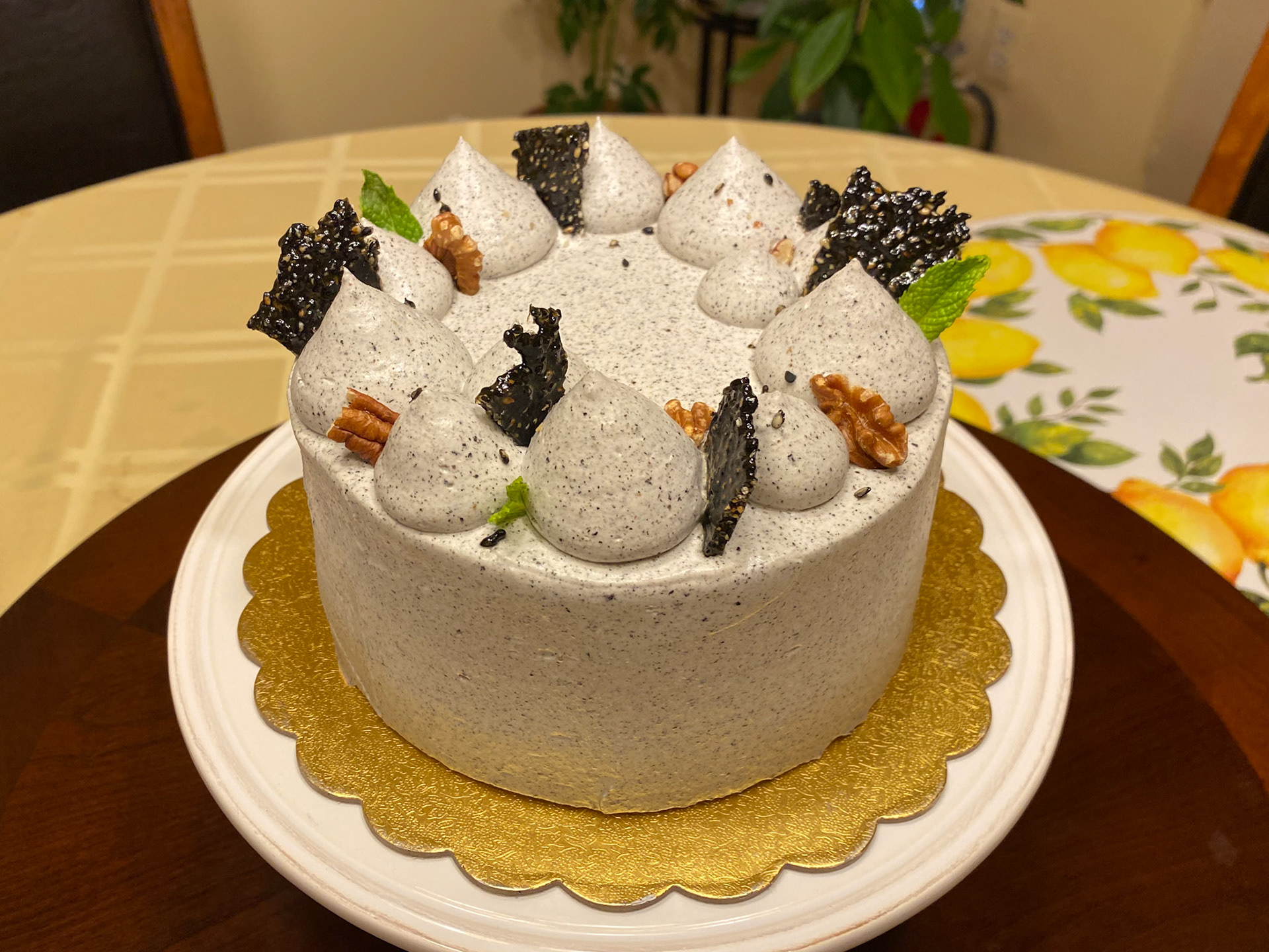 Black Sesame Chiffon Cake