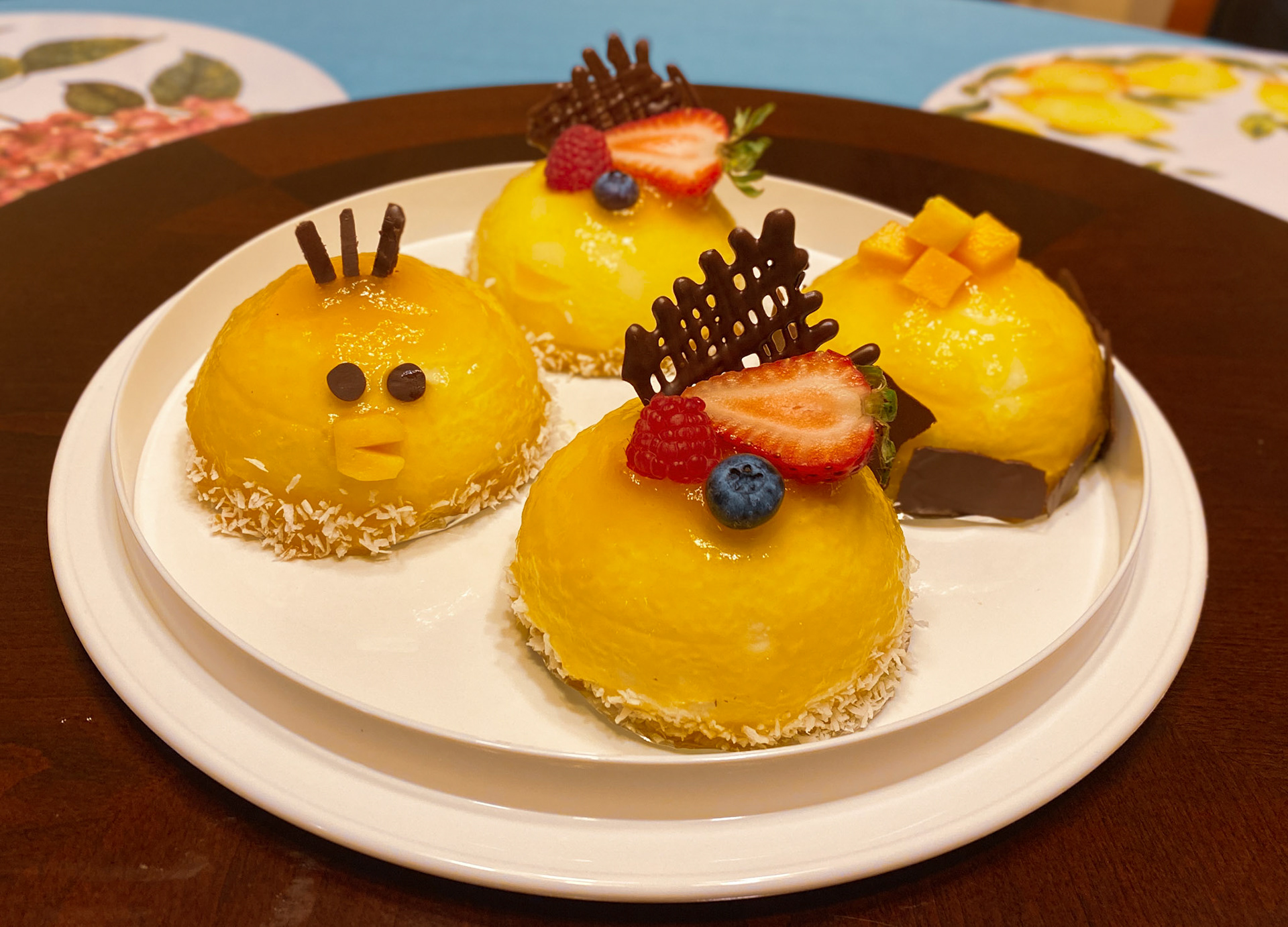 Mango Mousse Dome Cakes