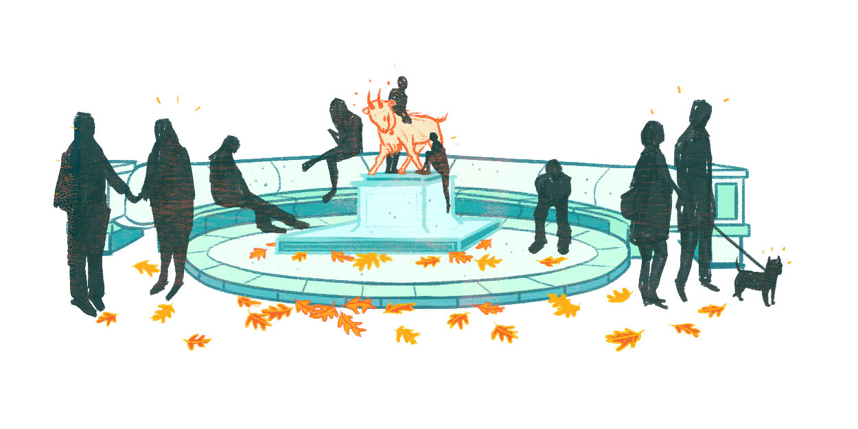 the goat in rittenhouse park in philadelphia