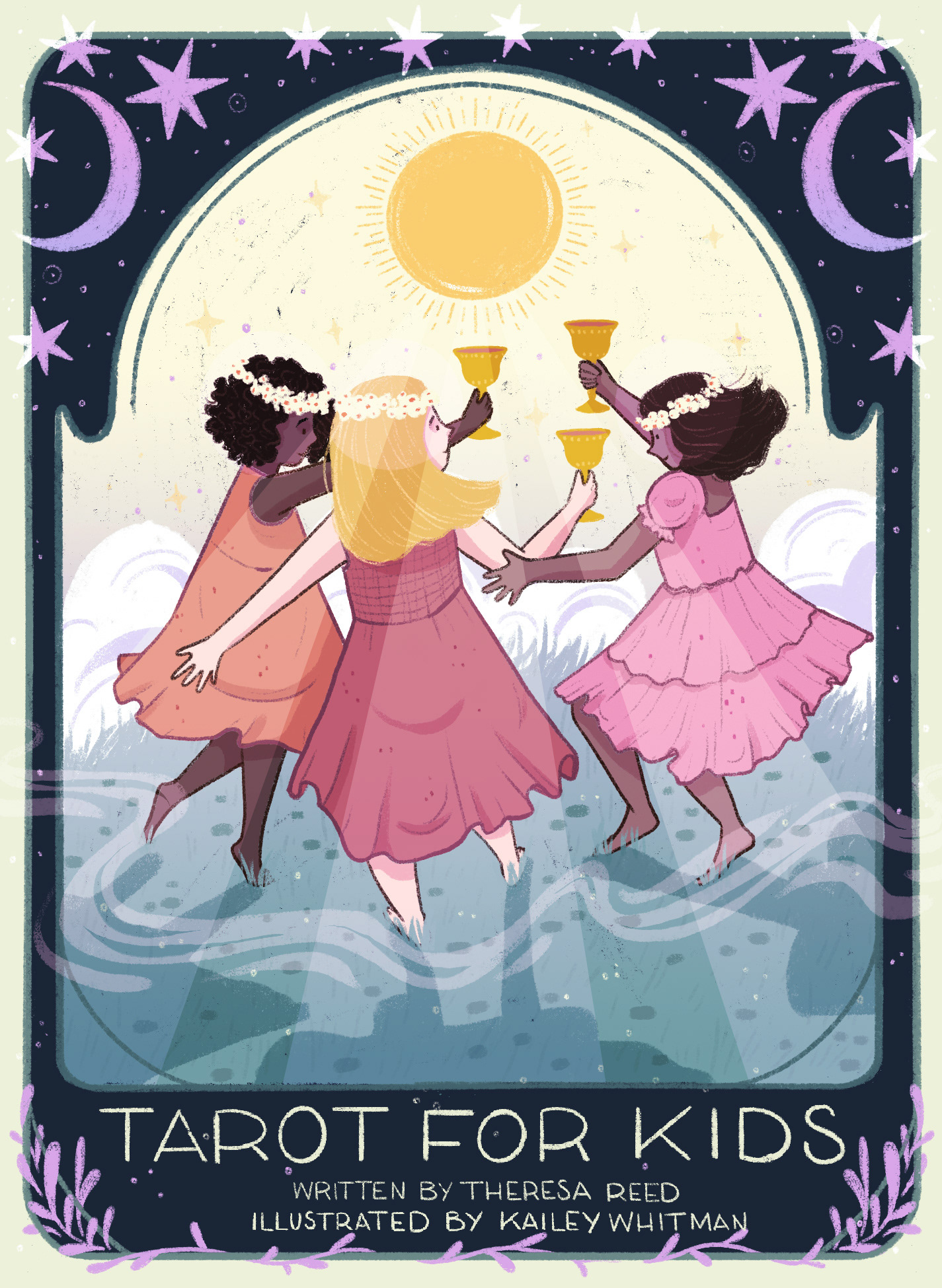 Three girls dancing with cups under the sun