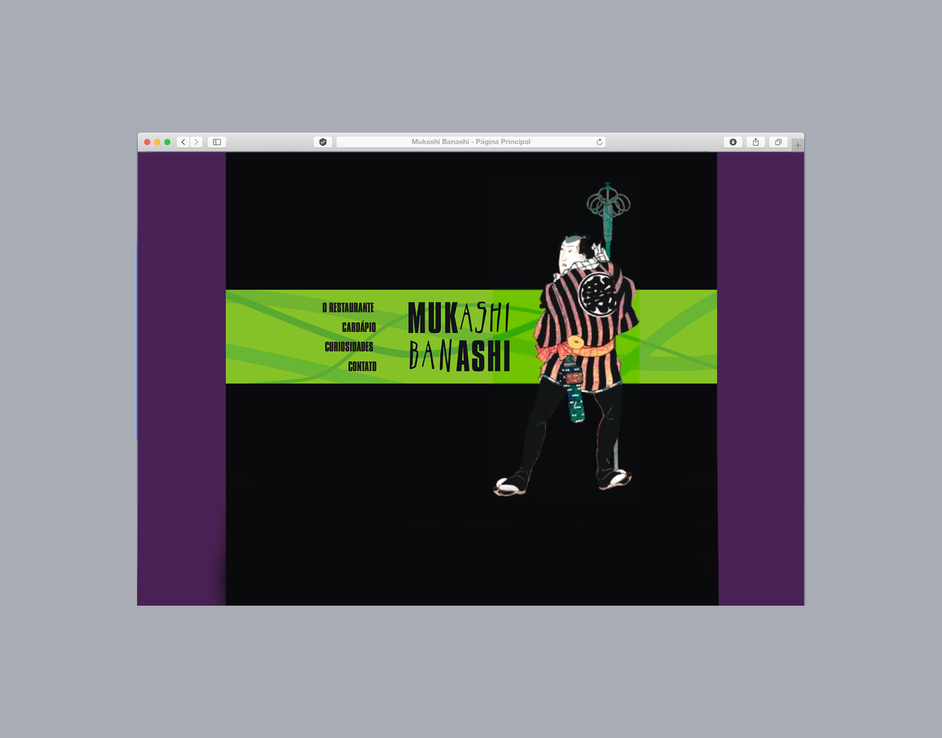 Website of the Japanese restaurant "Mukashi Banashi"