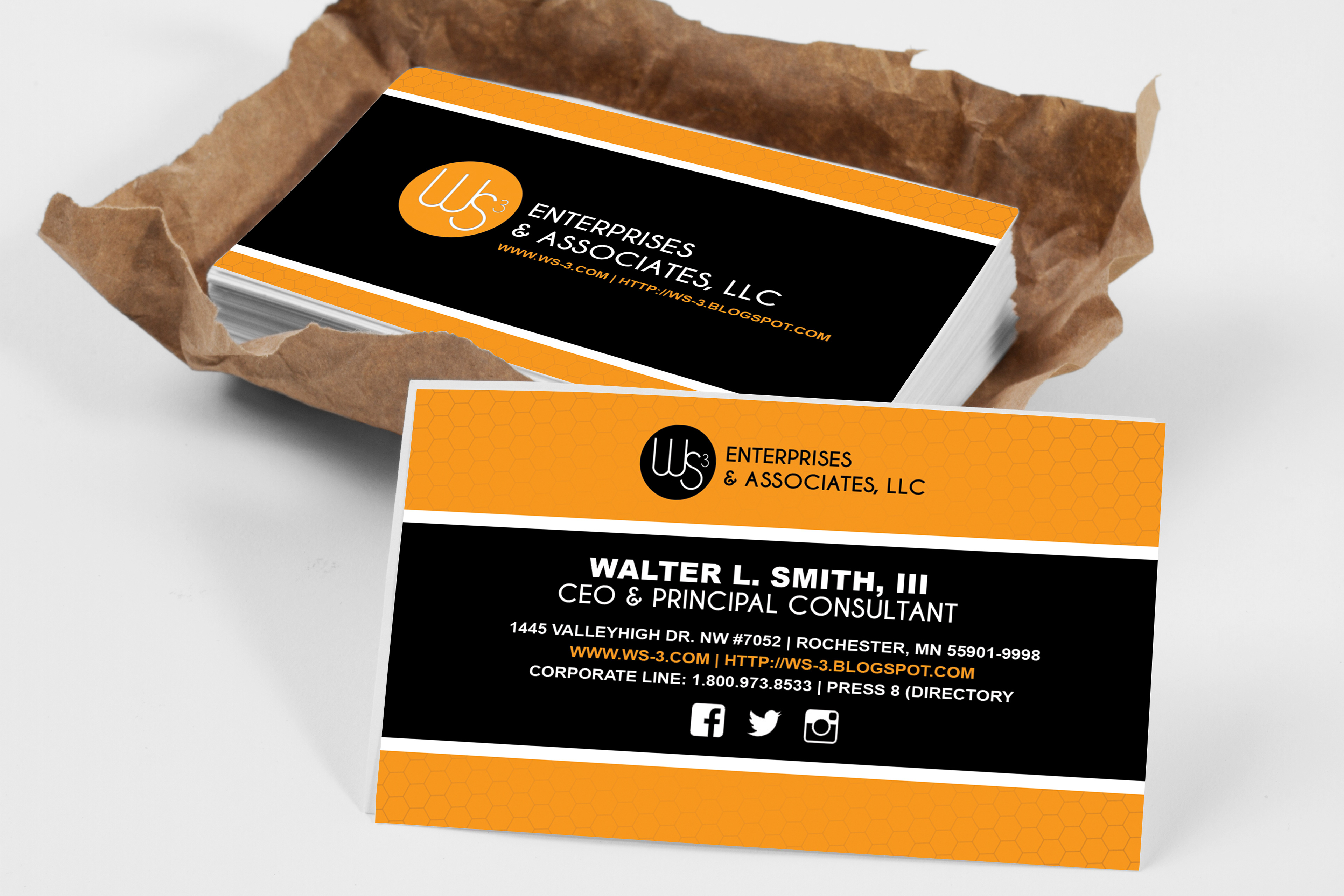 Business Card Design + Layout
