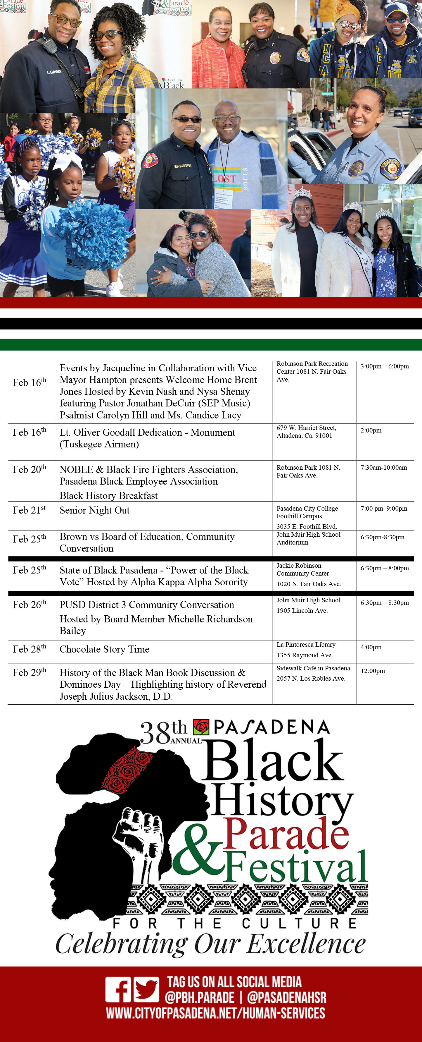 Pasadena Black History Parade Celebration Schedule