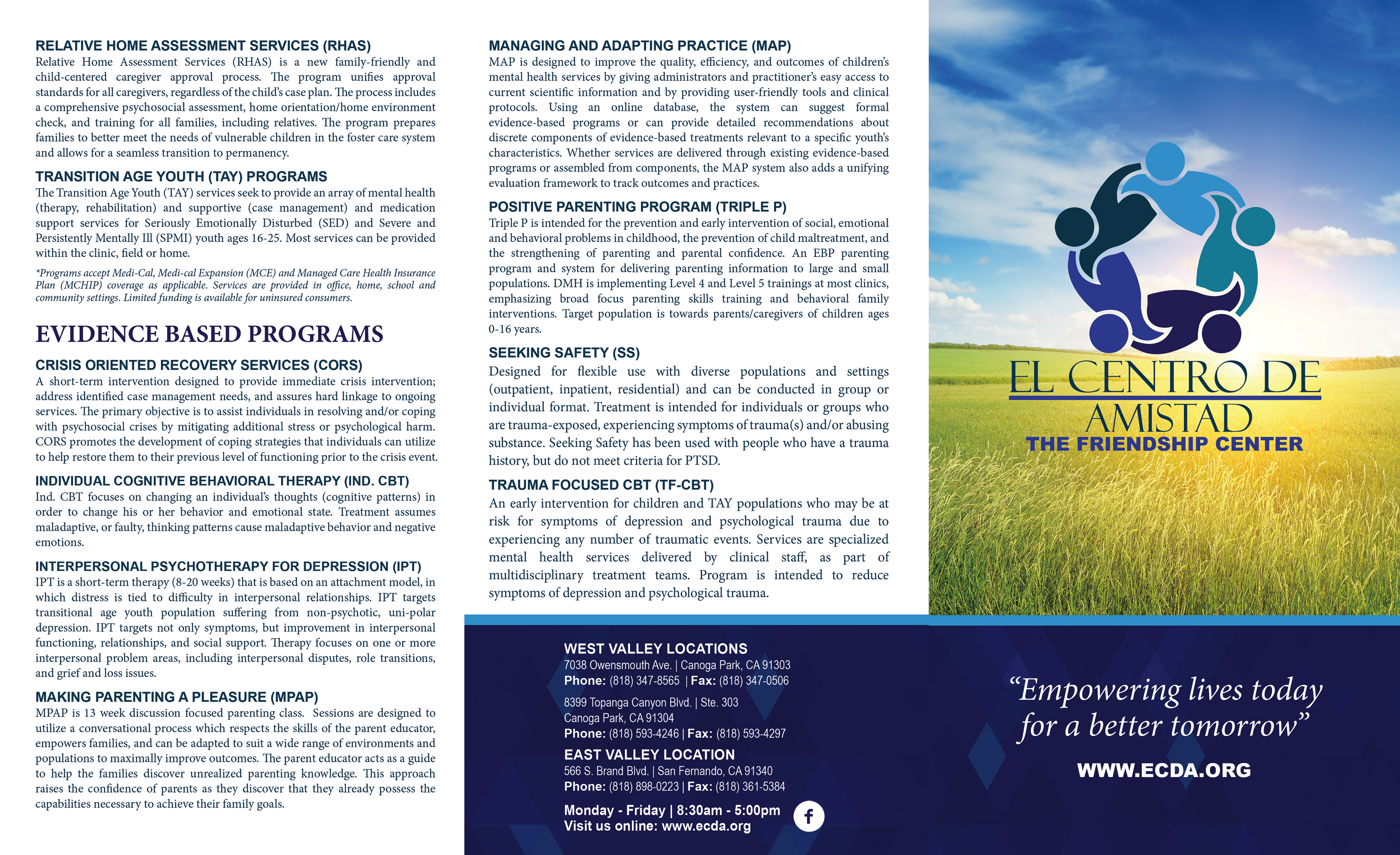 Brochure Design - Outside