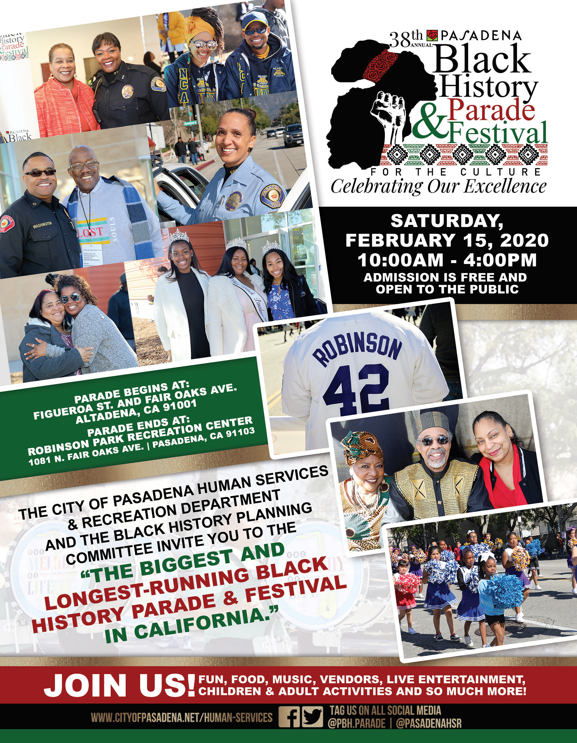Pasadena Black History Parade Flyer