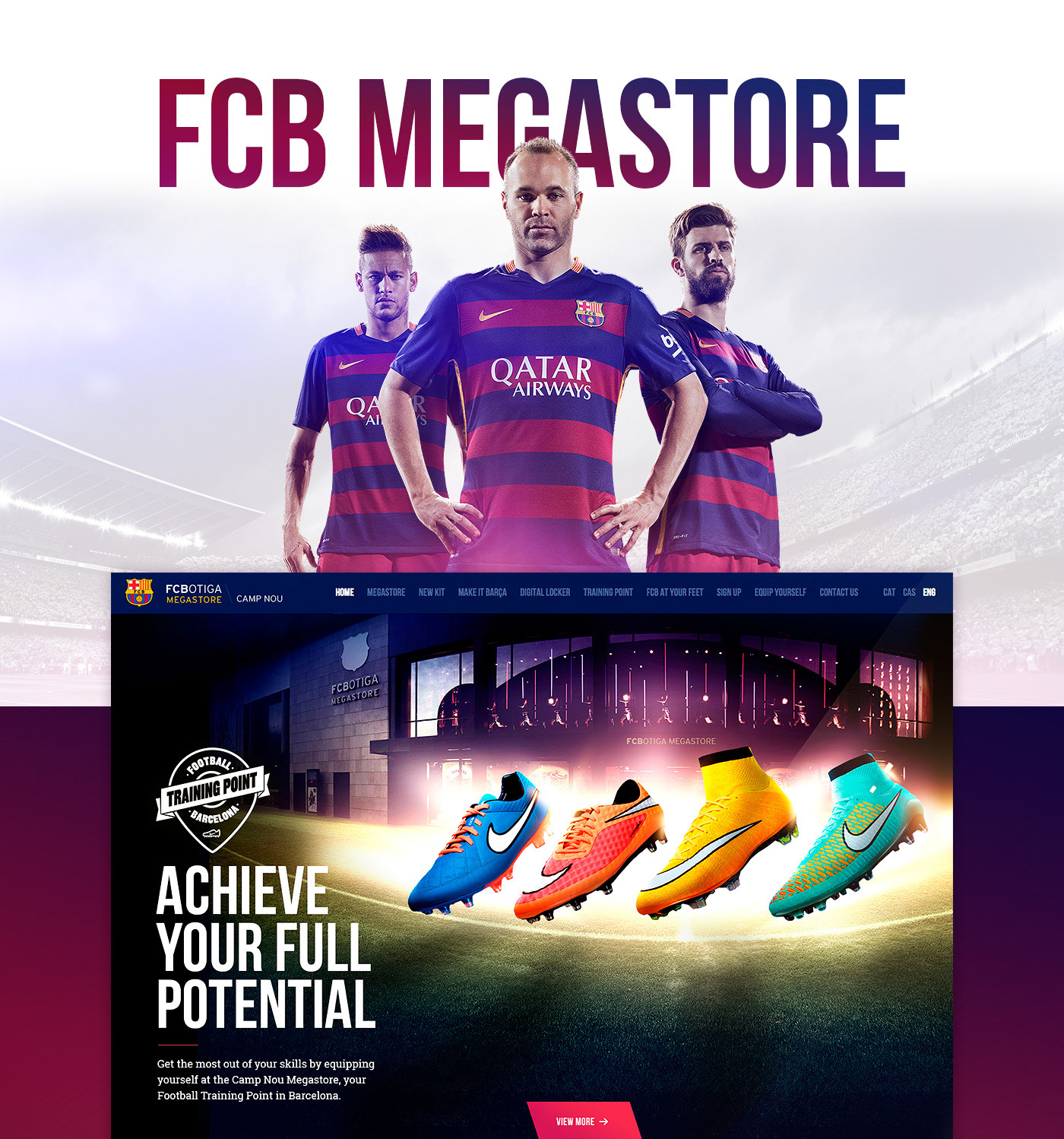 Nike Barça Megastore microsites