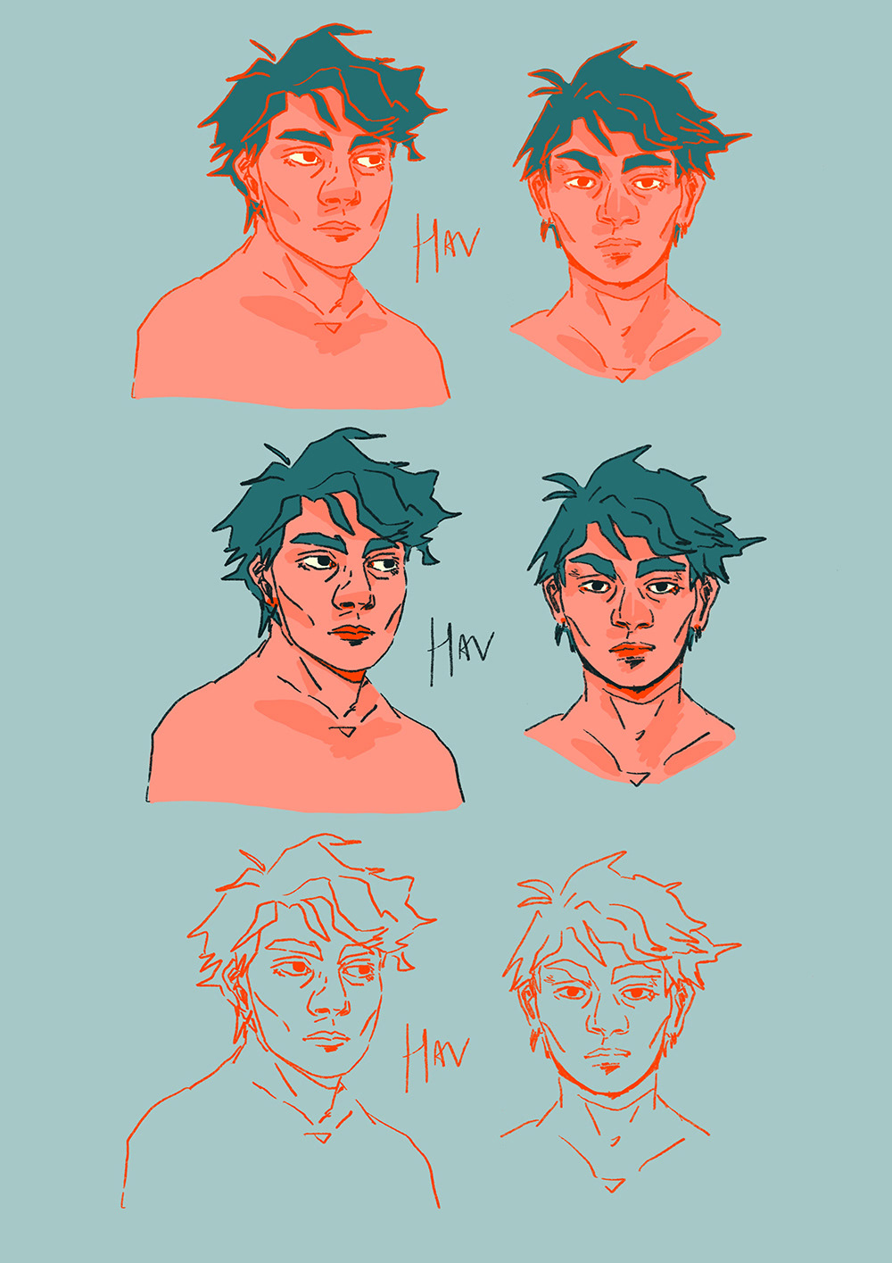 Hav's early face design