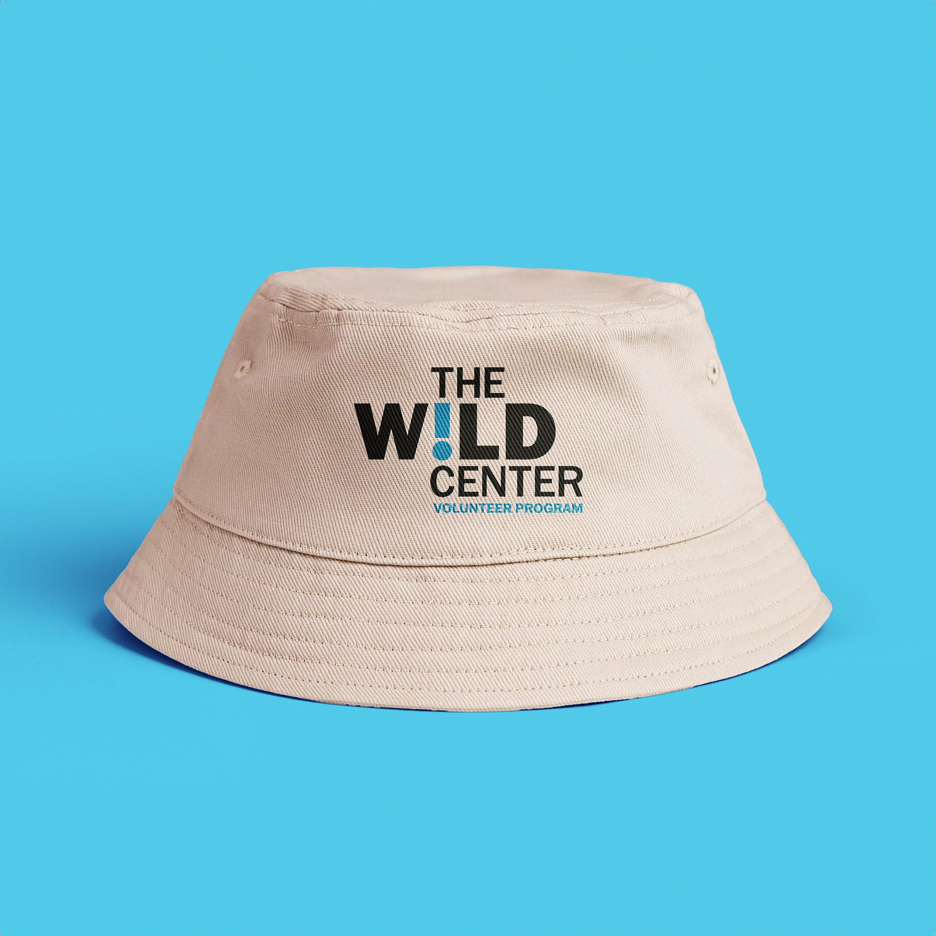 Bucket hat with The Wild Center wordmark on it