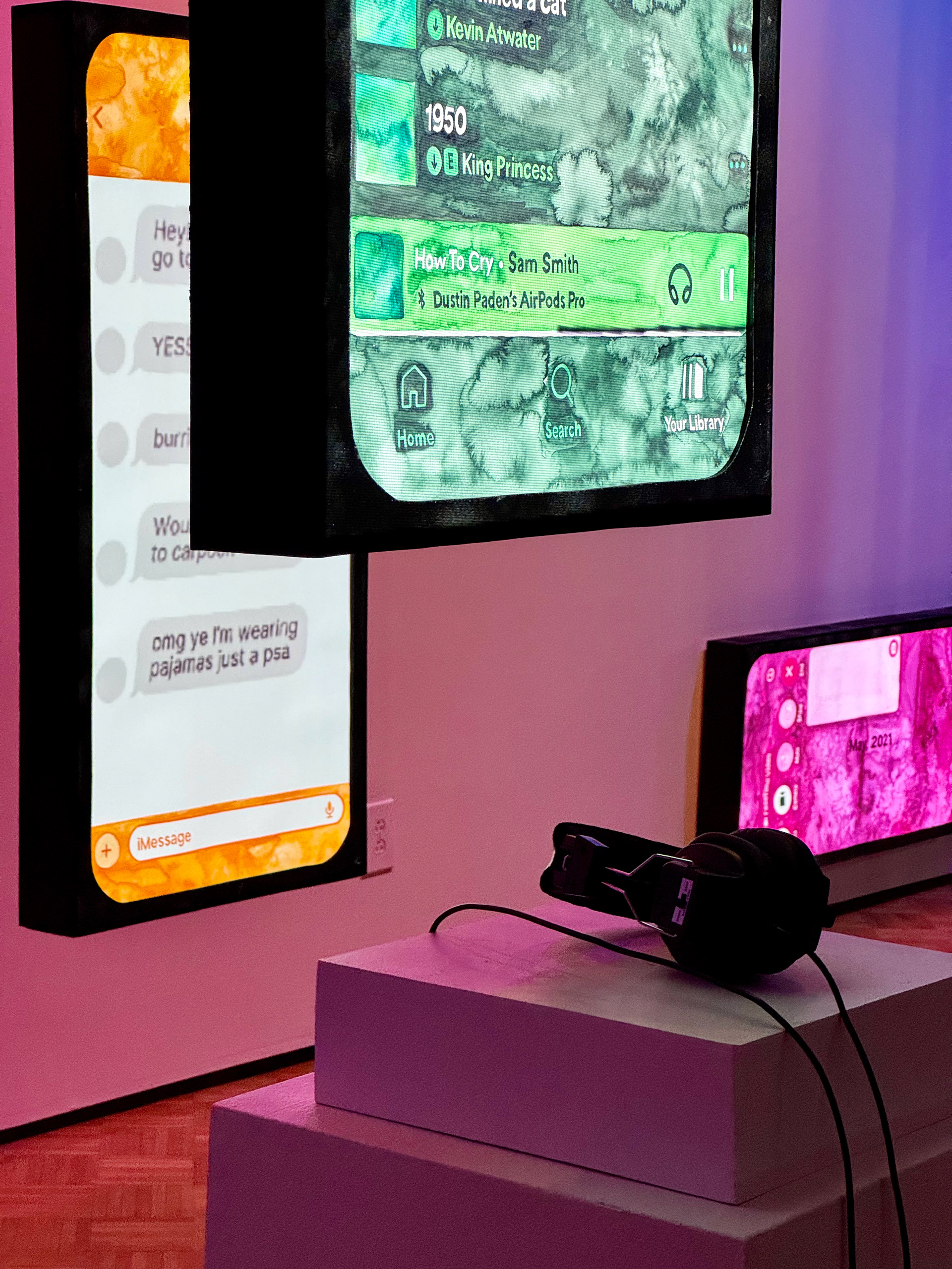 Detail shot of 3 installations.