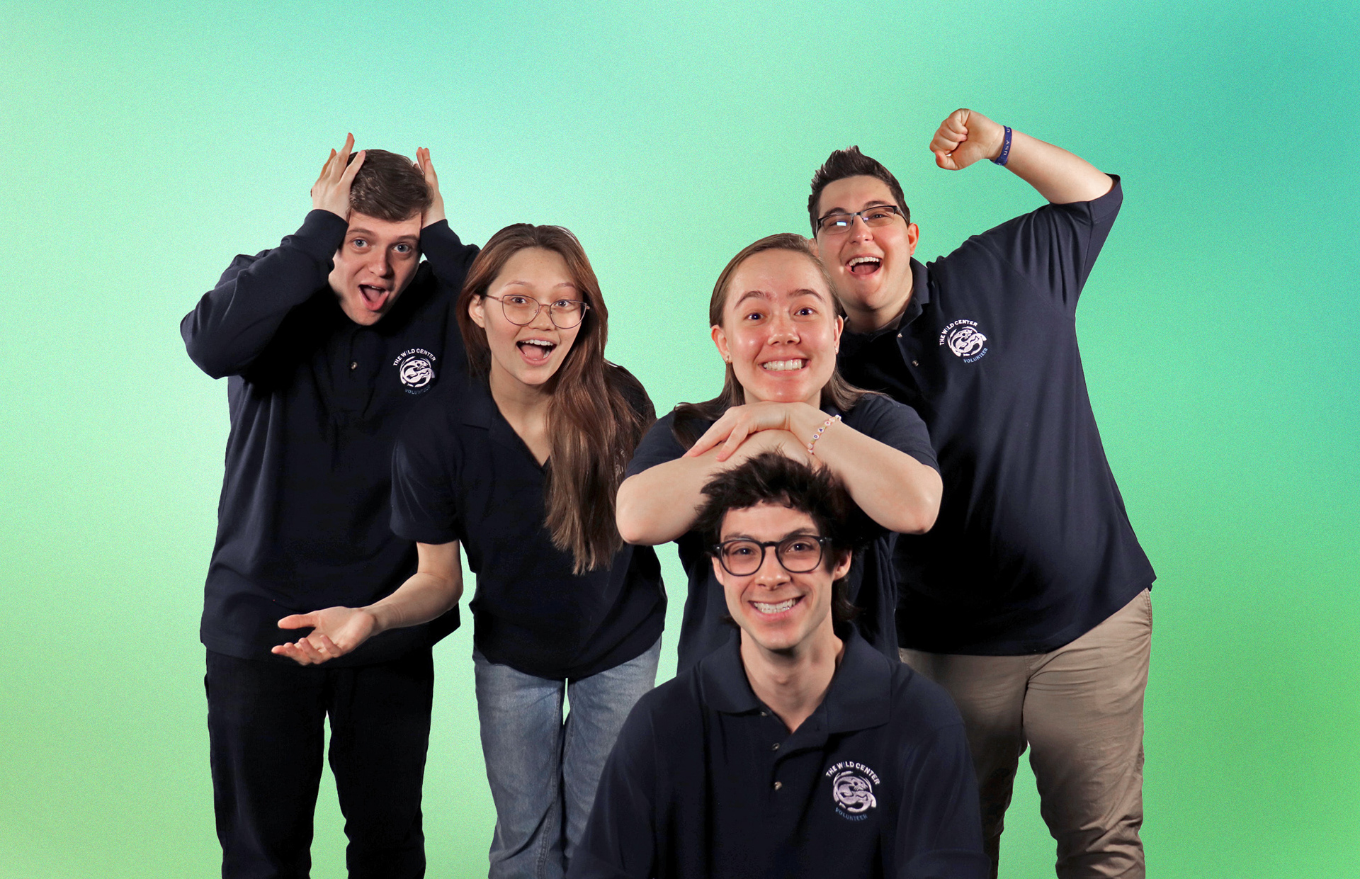 Group photo of my digital media team. Left to right: Miles, Katie, Leann, Dustin, Jeremy