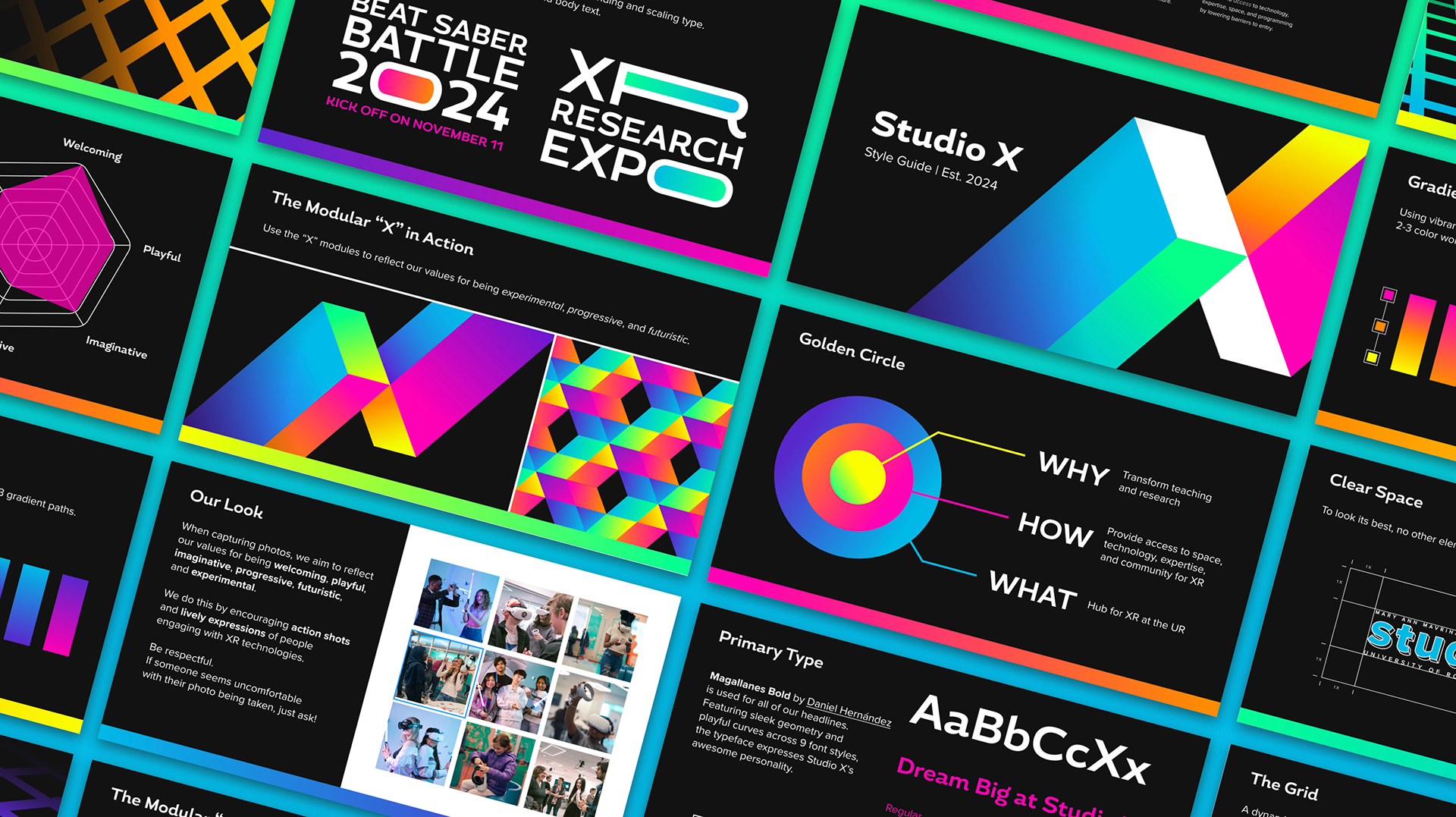 Studio X style guide slides laid out