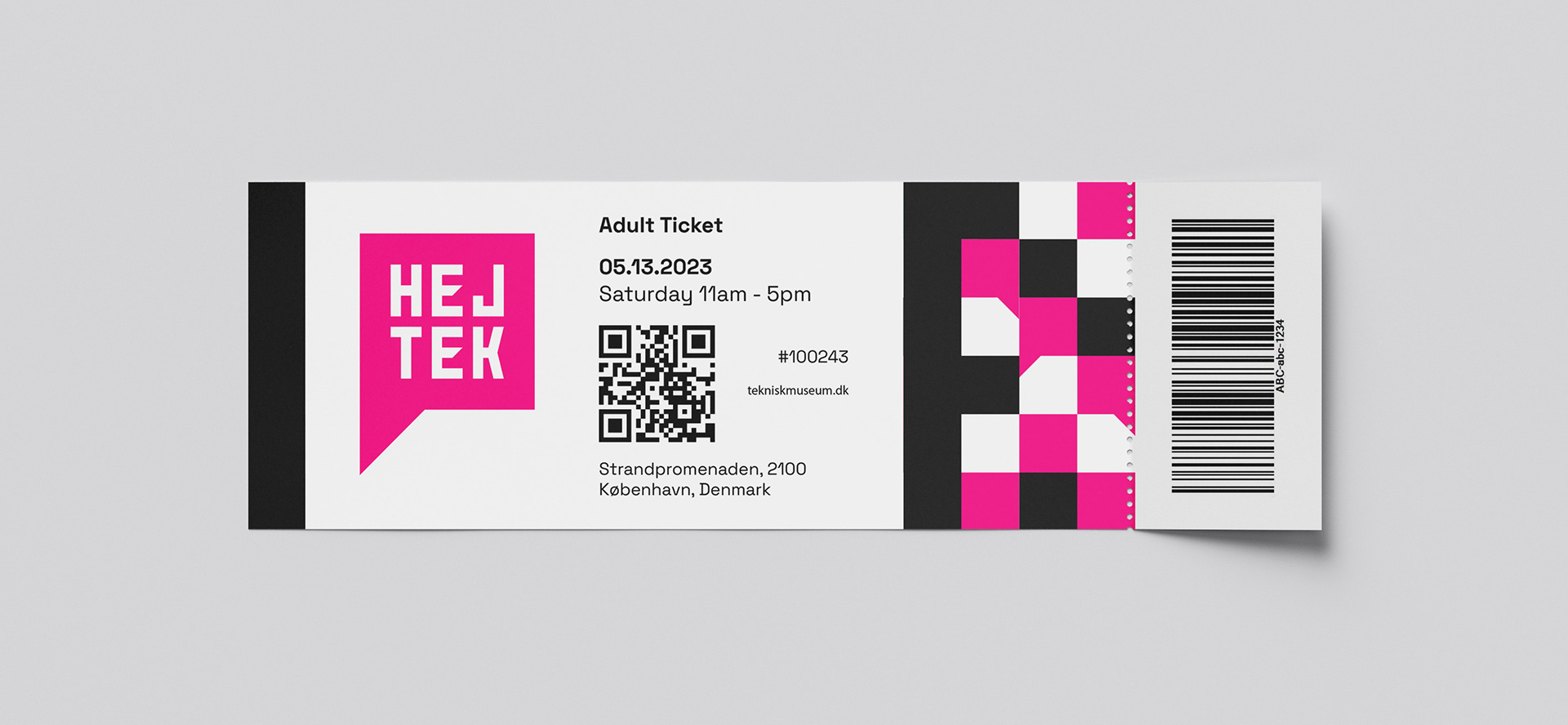 Museum ticket mockup