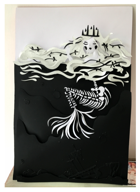 Ilustración con papel.