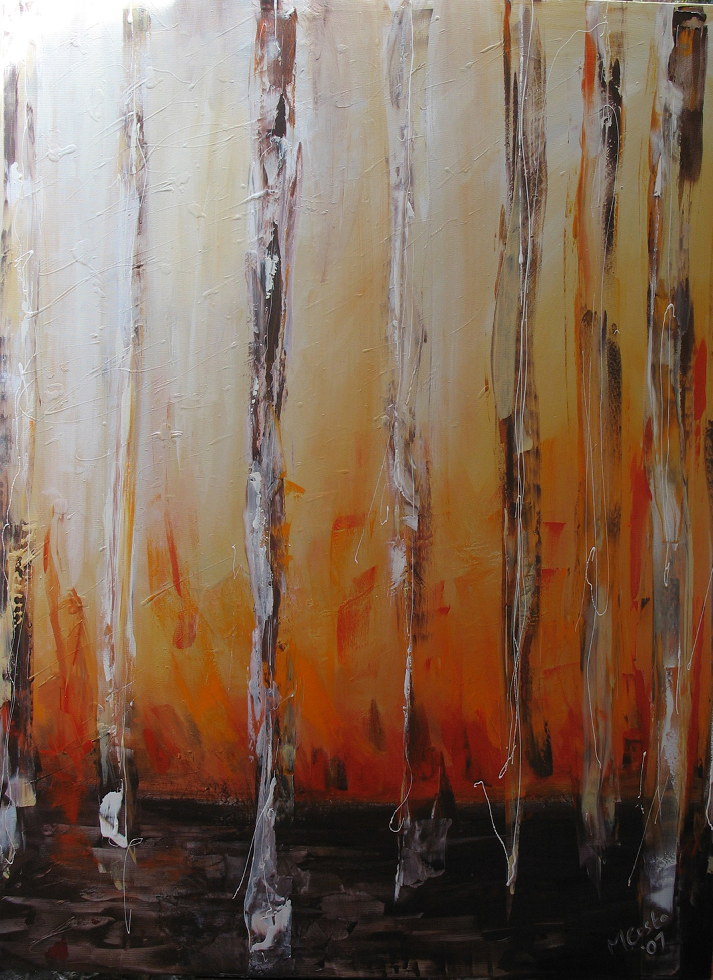 BUSHFIRE 150 x 121cm Acrylic on canvas