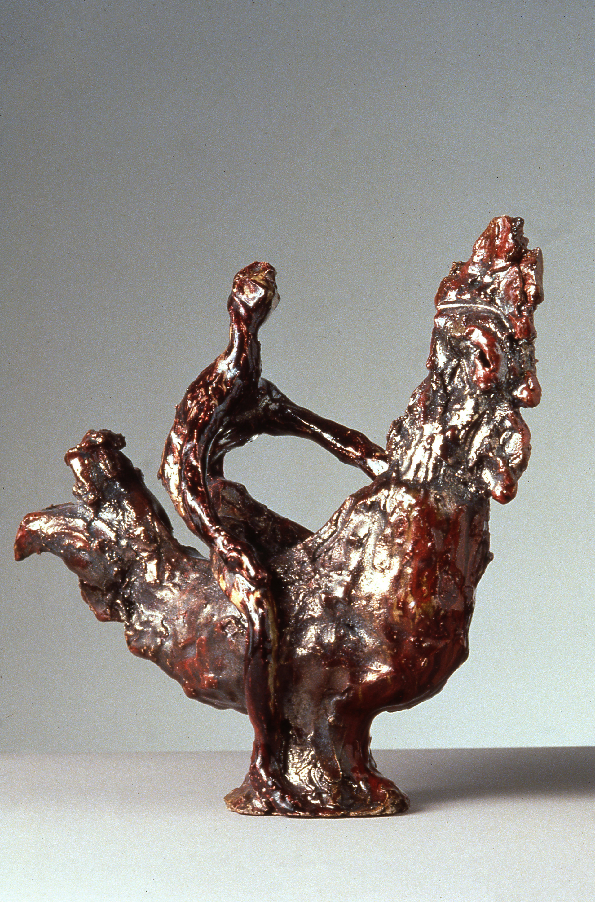 Rider and Rooster h. 30cm