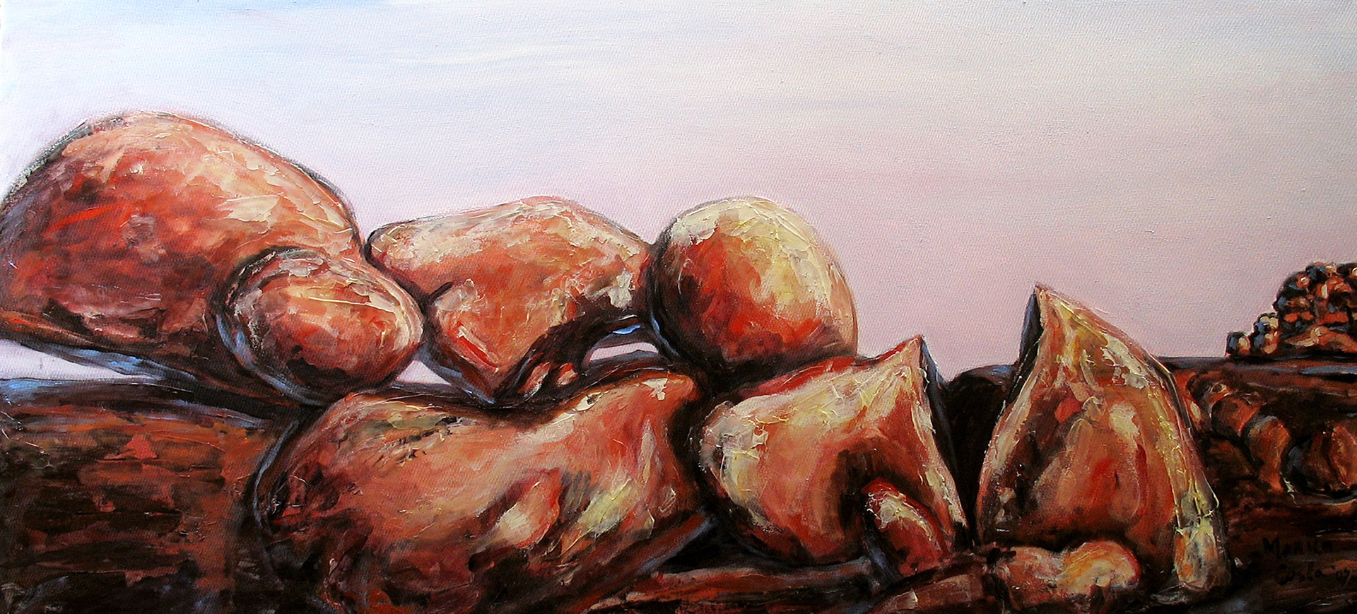 MARBLES 150 x 80cm Acrylic on canvas
