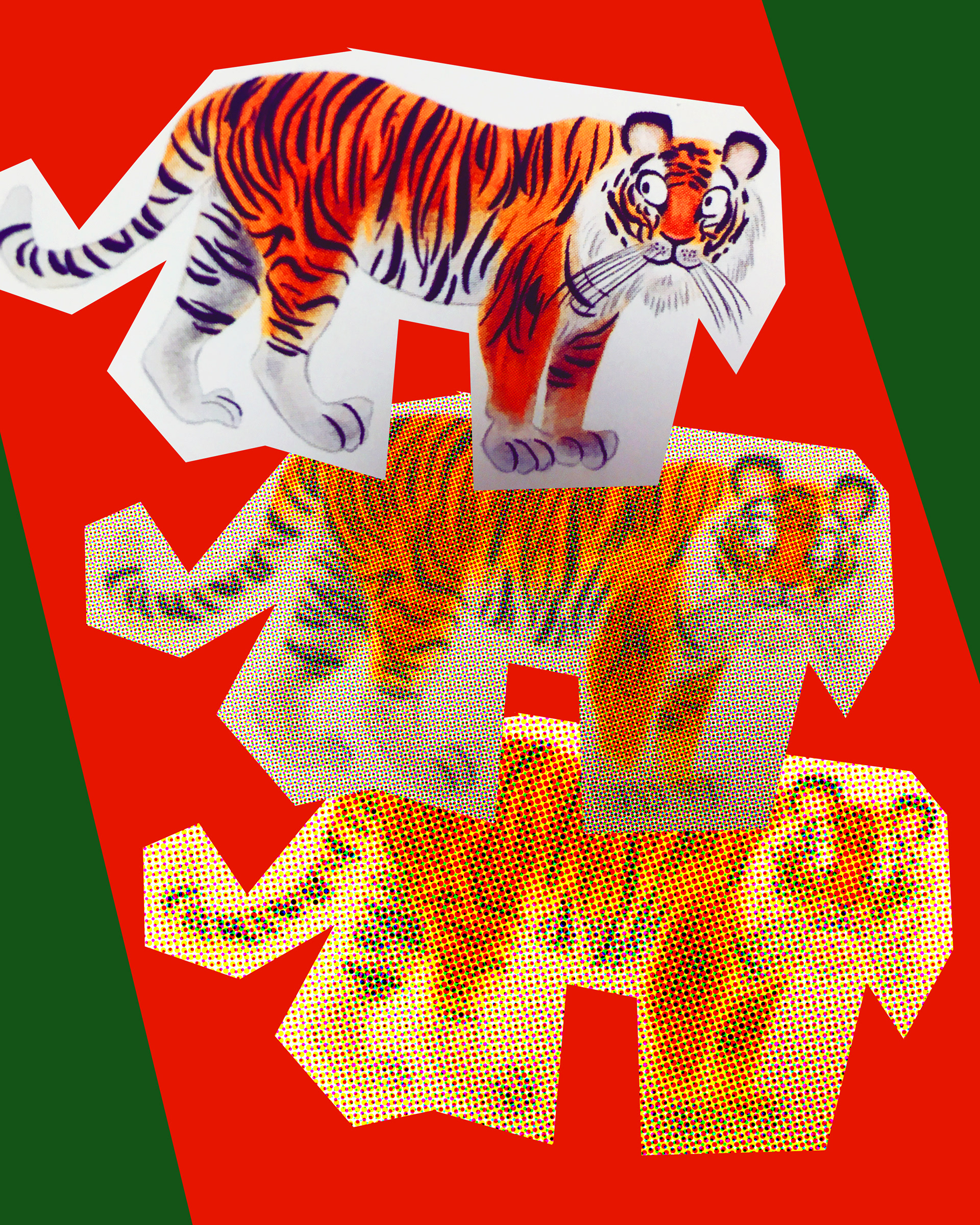 (Tiger image taken from a children's book and manipulated, not an original illustration)