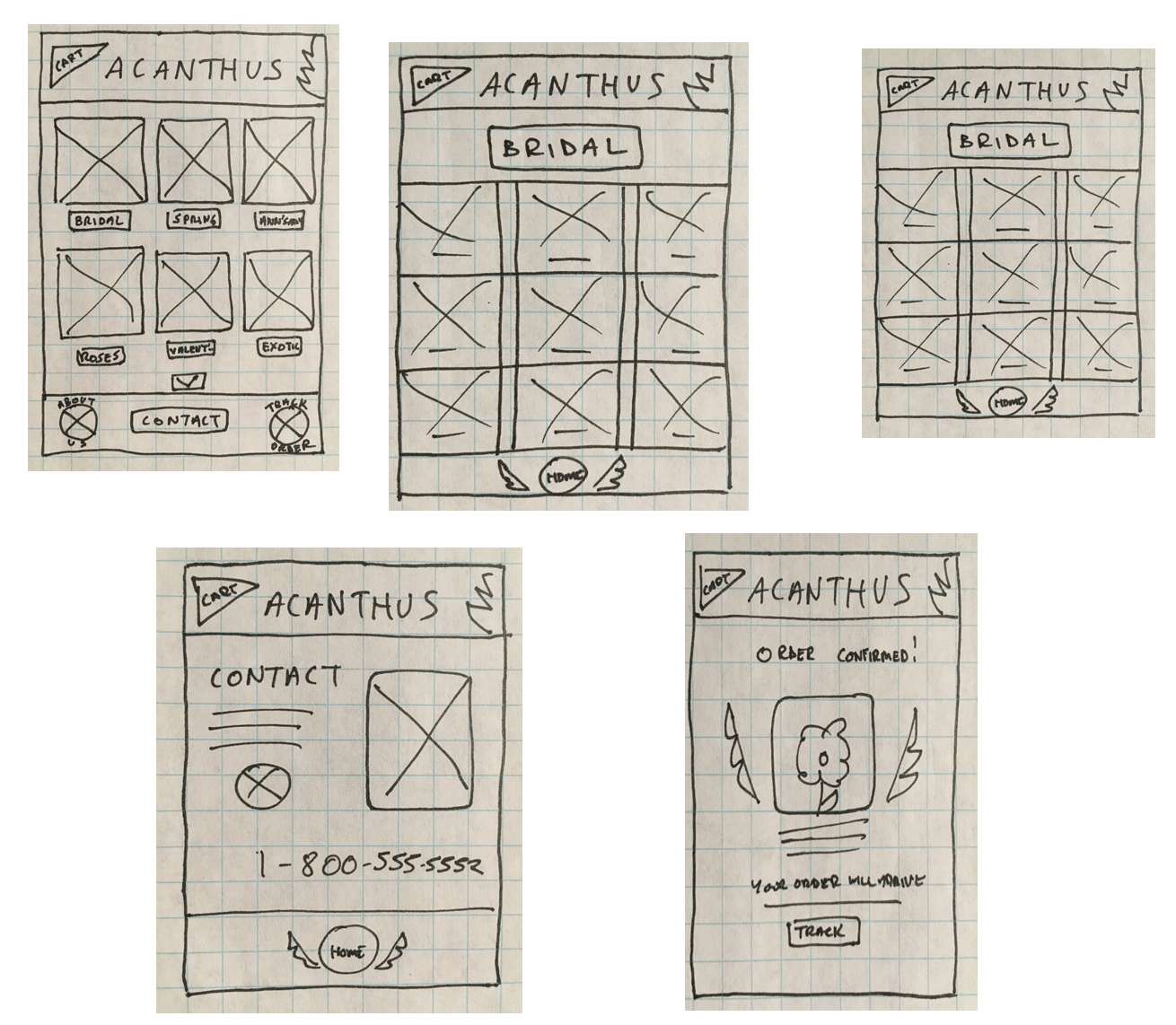 Paper wireframes