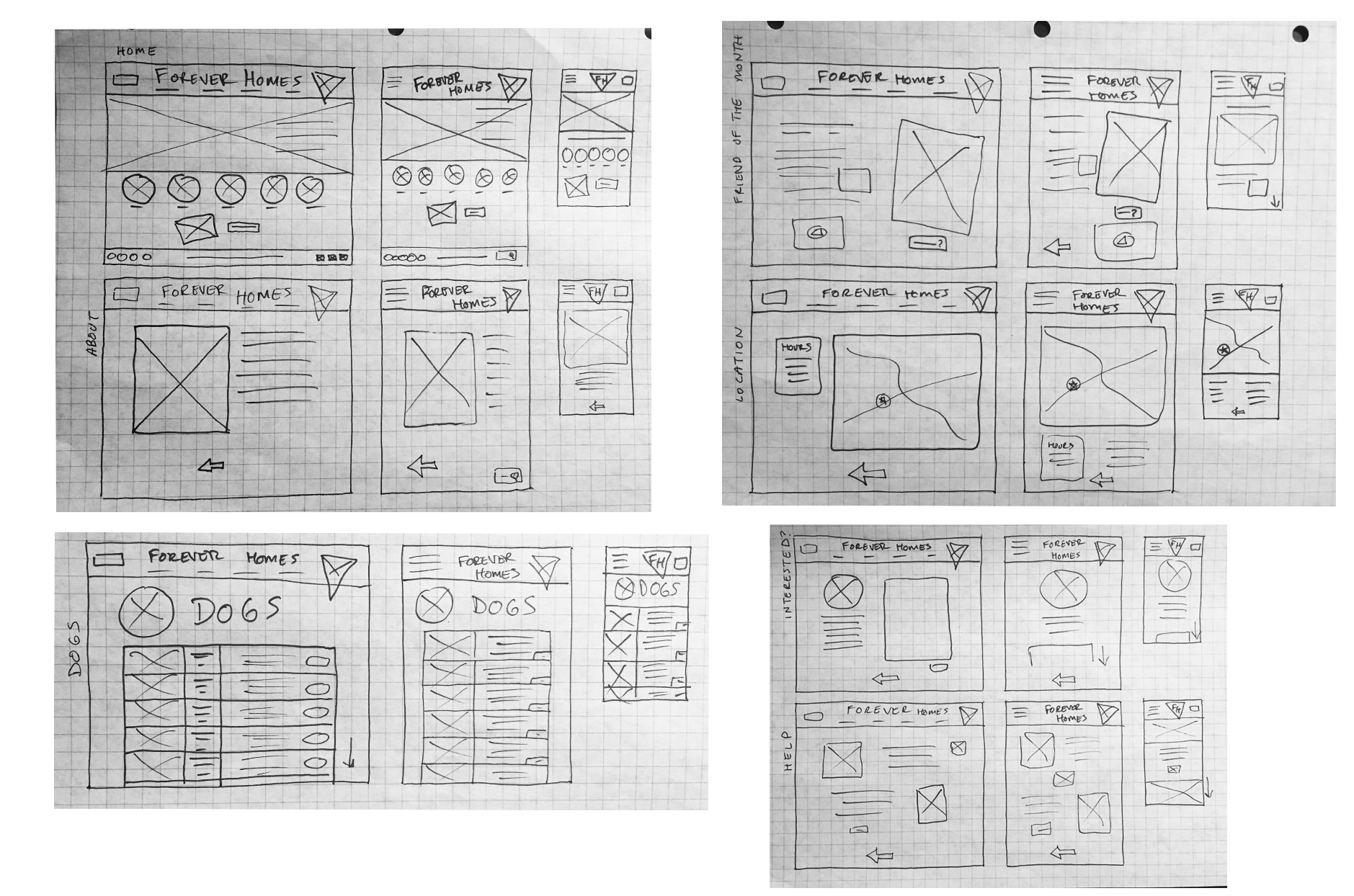 Paper wireframes