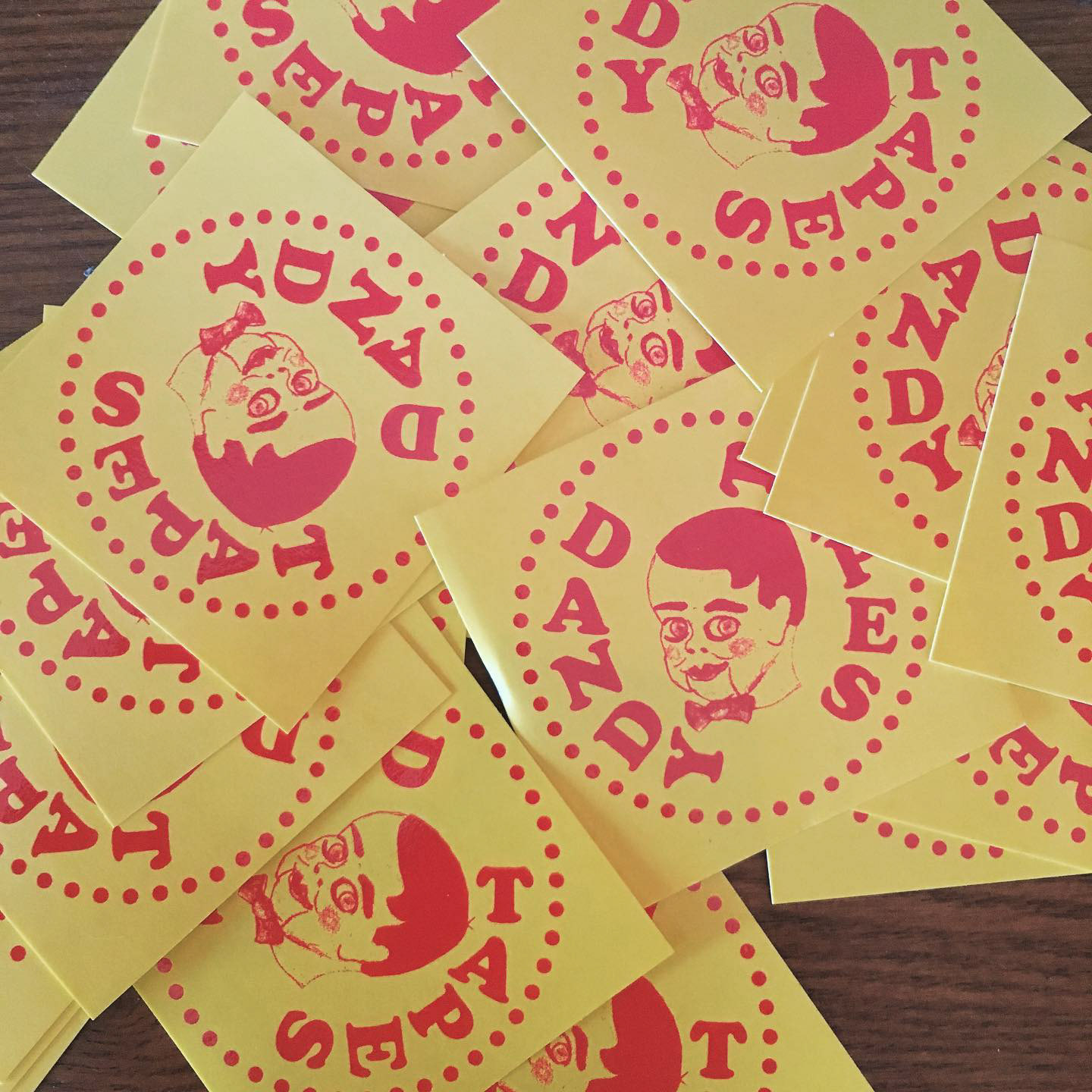 Layout on vinyl stickers