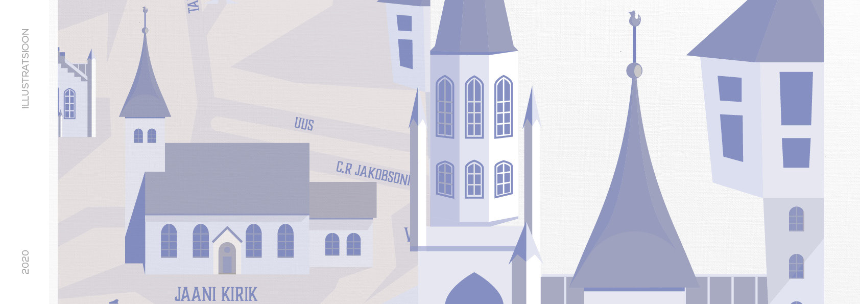 Graafiline Disain⎪Linnakaardi illustratsioon, Elvo Jakobson