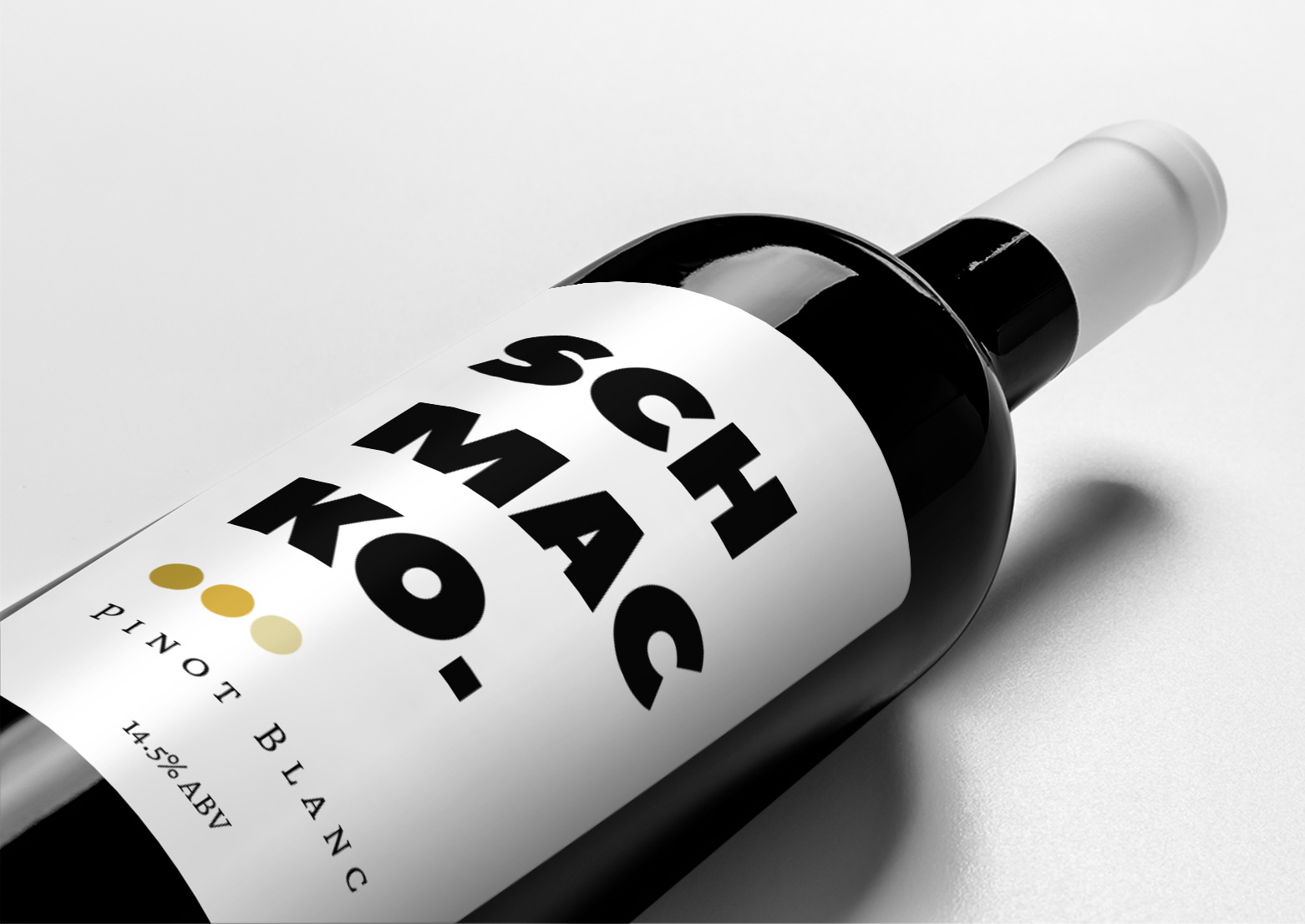 Schmacko Pinot Blanc Wine Label Design Concept