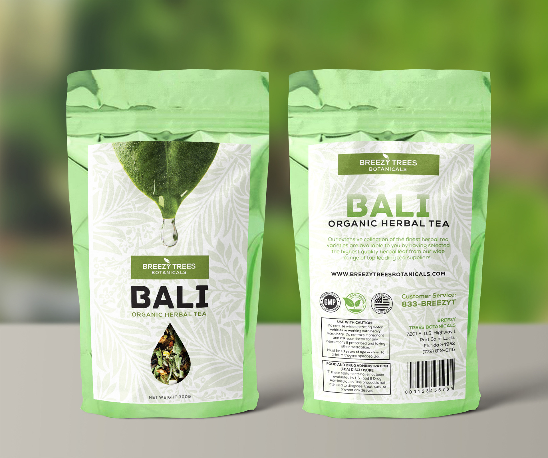 Herbal Tea Label Design Concept