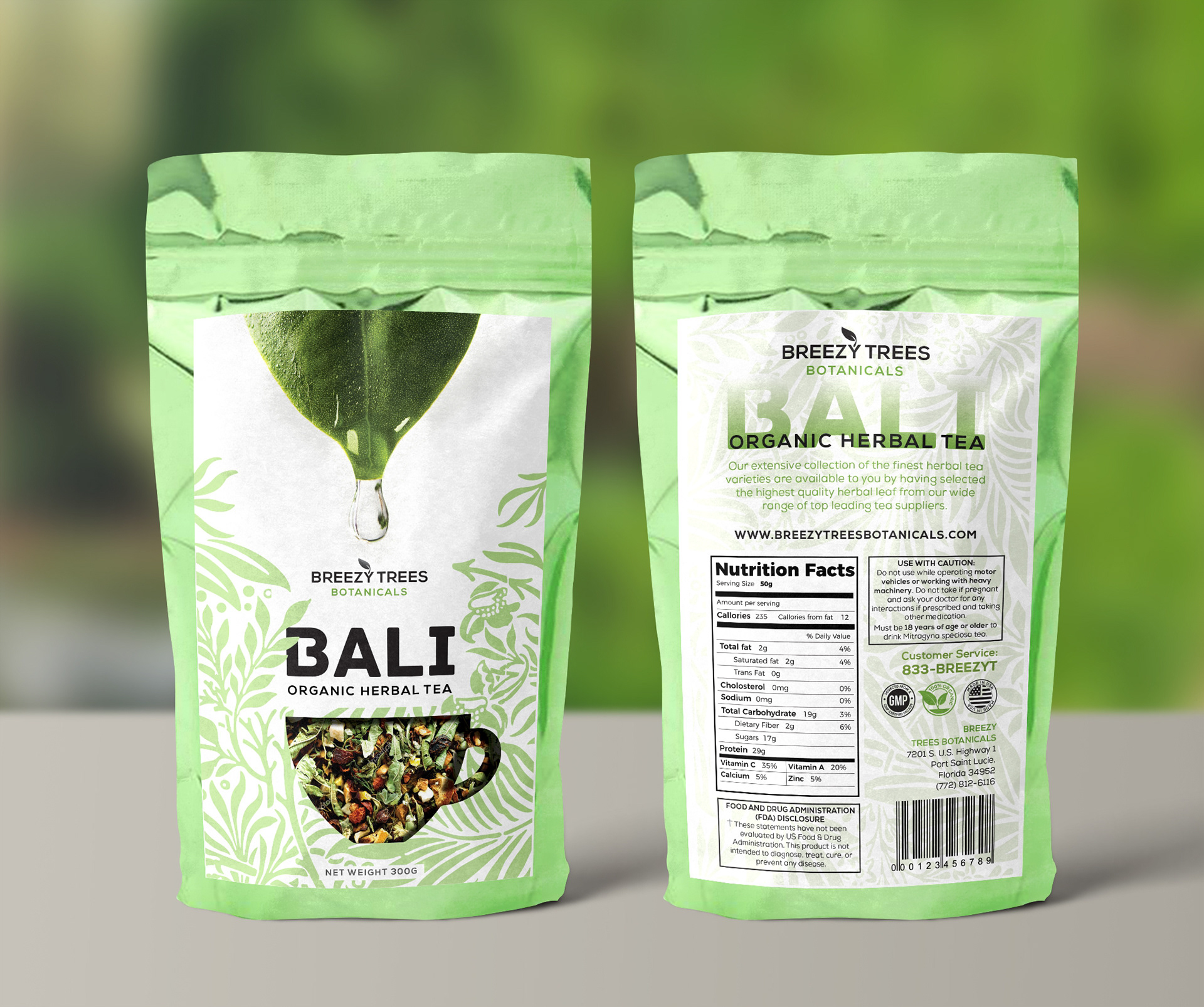 Herbal Tea Label Design Concept