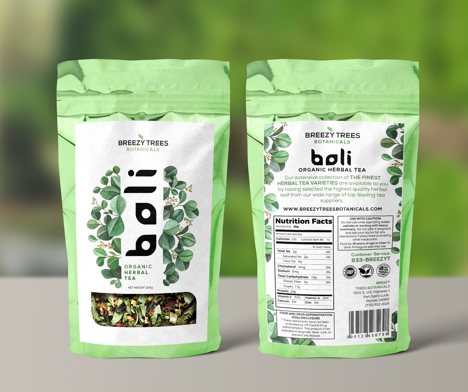 Herbal Tea Label Design Concept