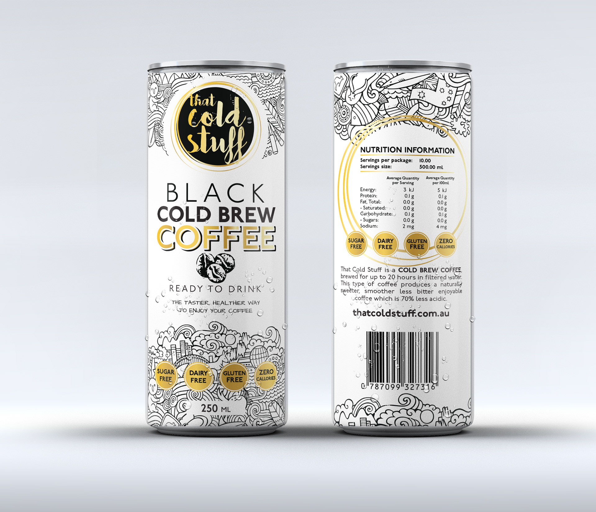 Cold Brew Coffee Label Design