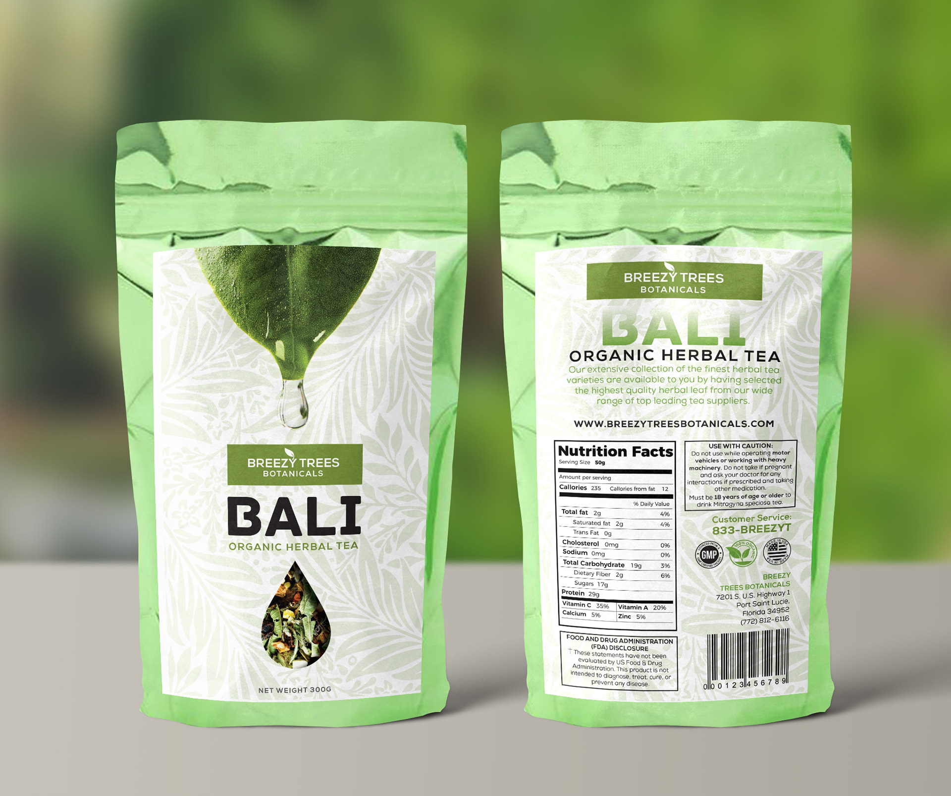 Herbal Tea Label Design Concept
