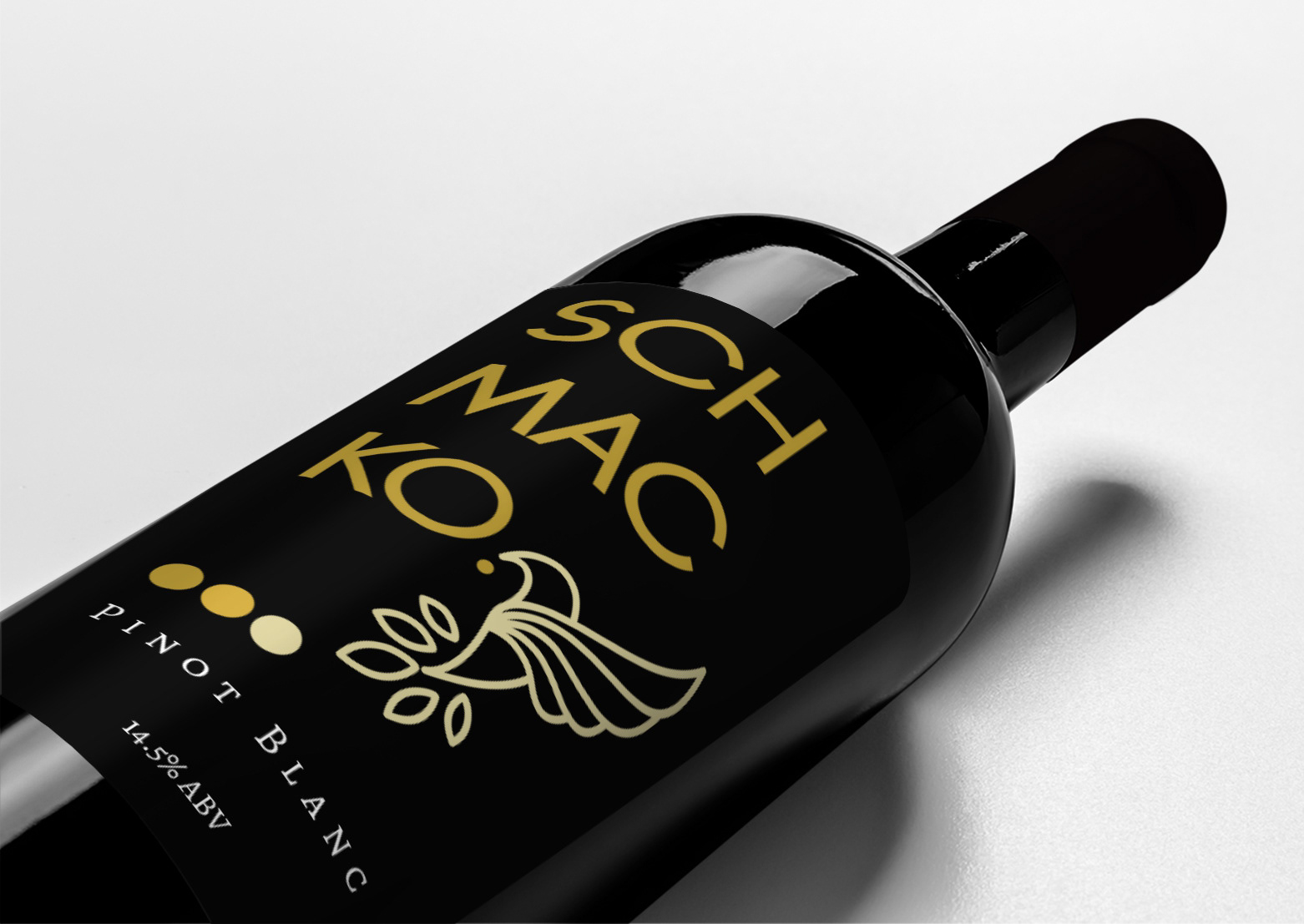 Schmacko Pinot Blanc Wine Label Design Concept