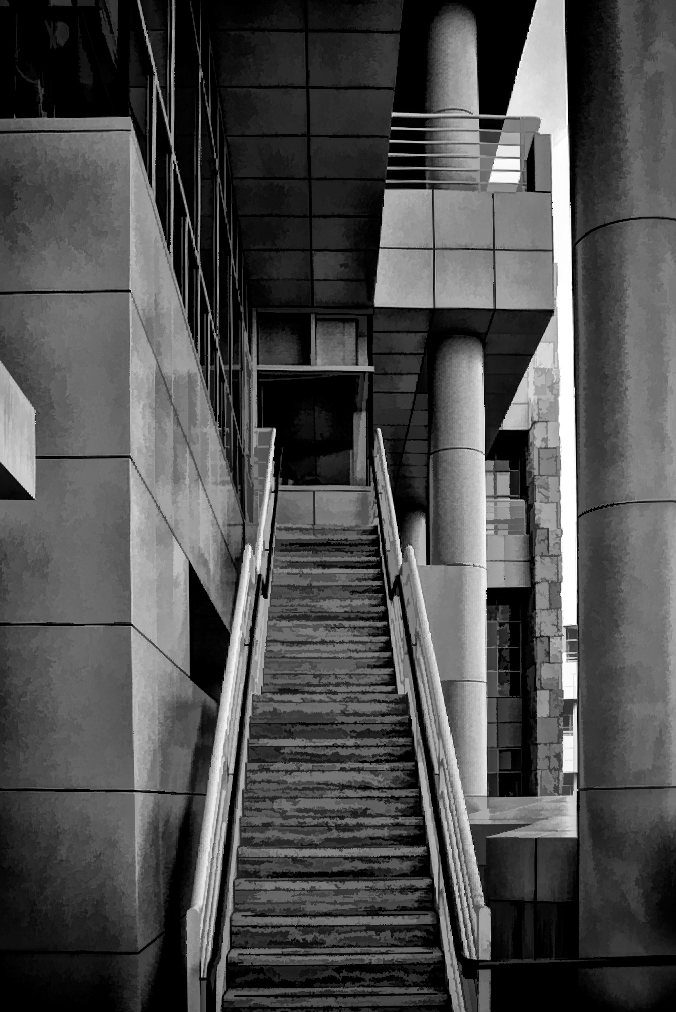 PW0403_3417BC  ~  Gloomy Stairway