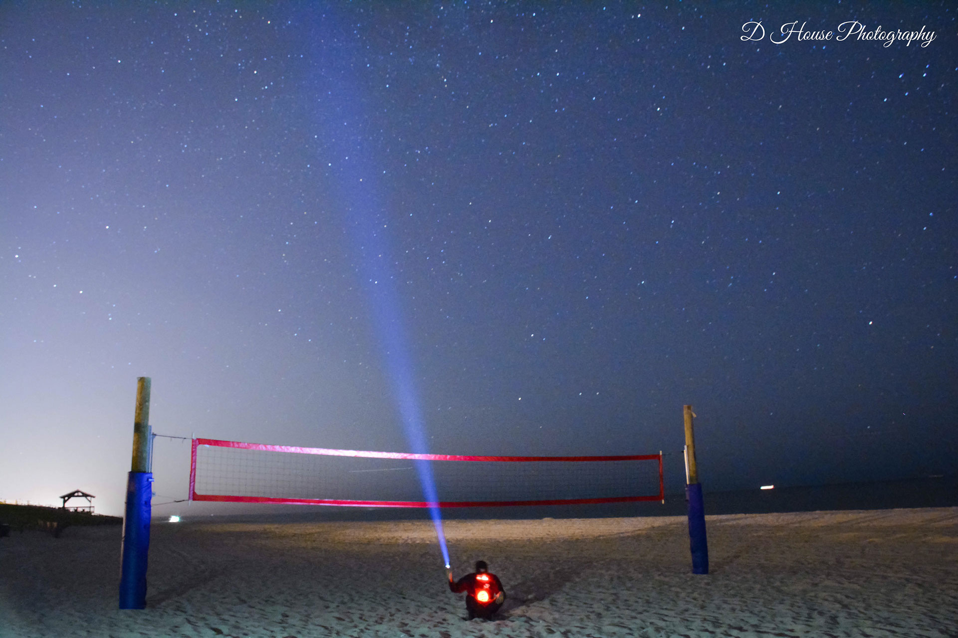 Using a flashlight to create a long leading line