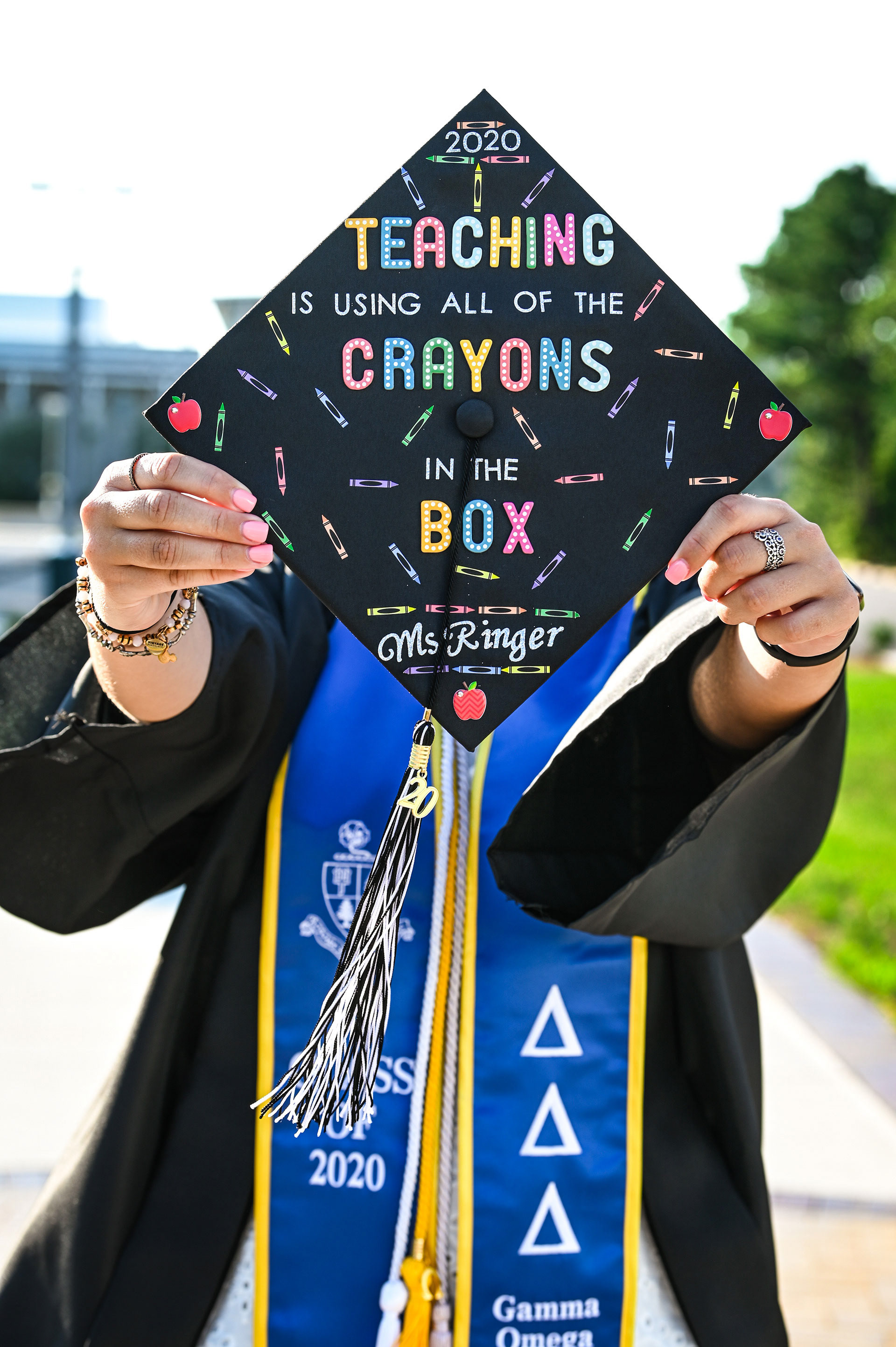 Cap with decorations for a future teacher