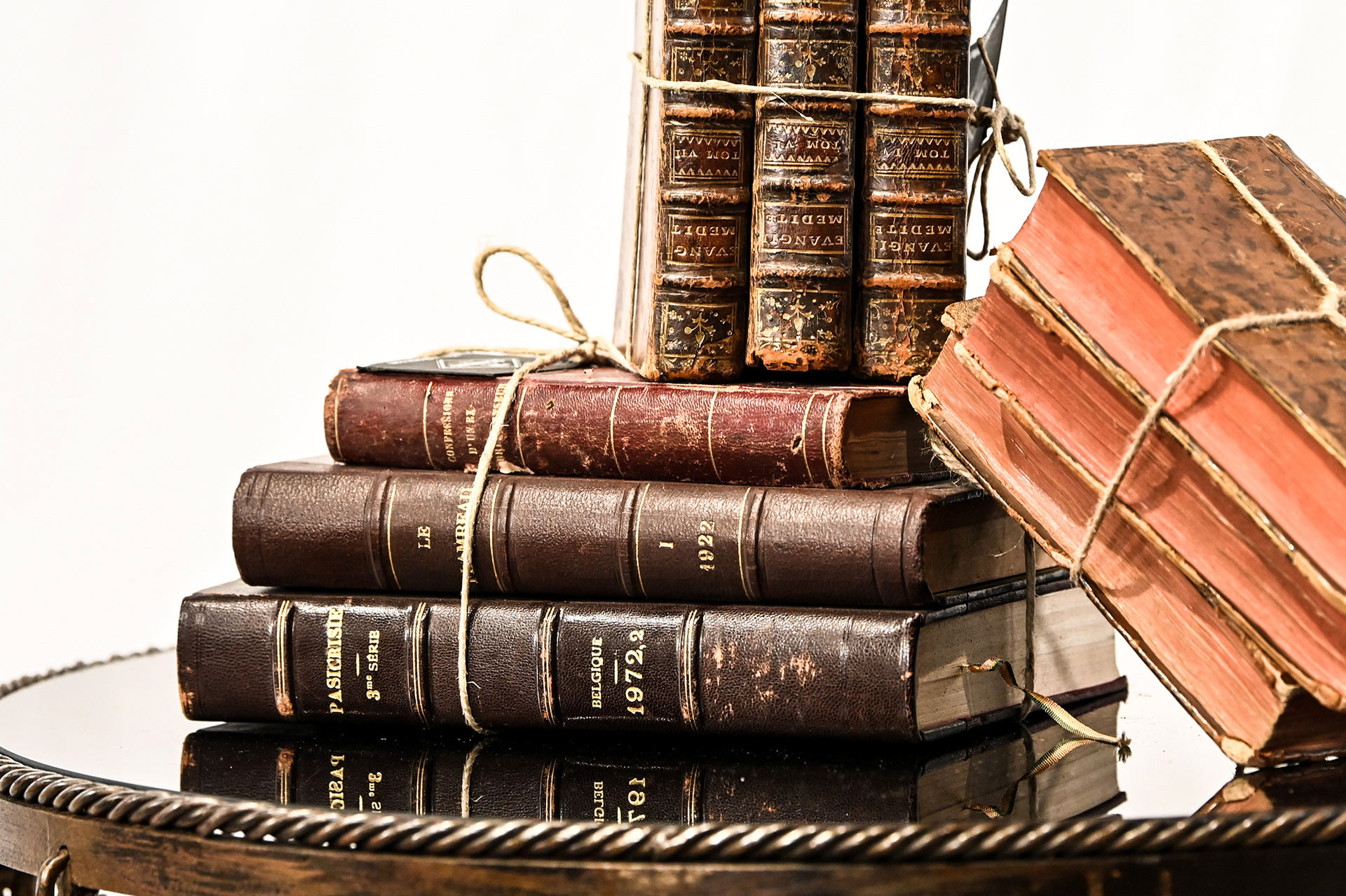Old books for a furniture store decoration
