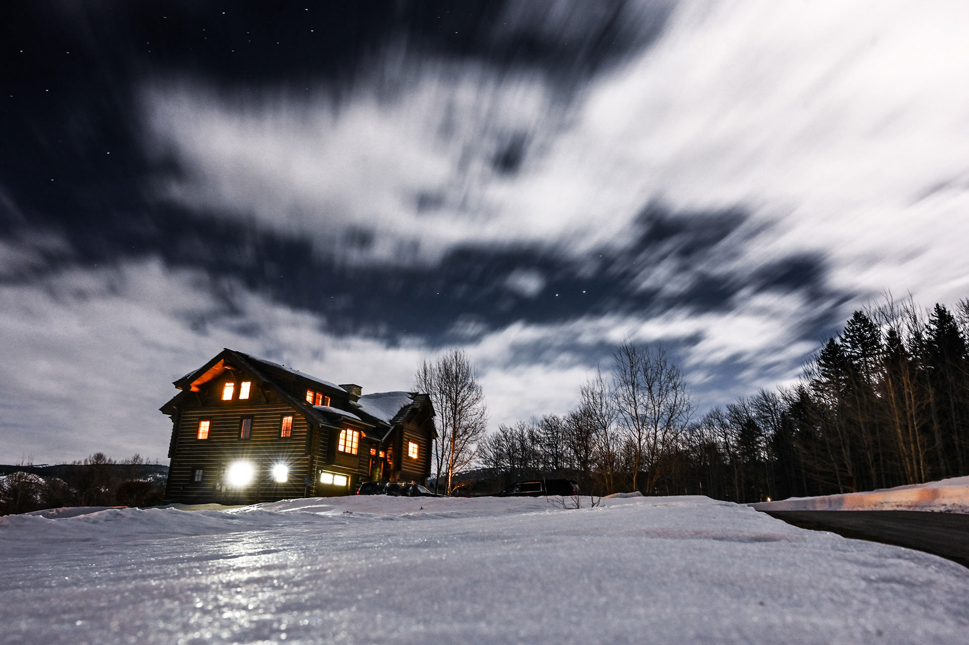 A cabin in the woods of Jackson Hole in the Grand Teton Mountains