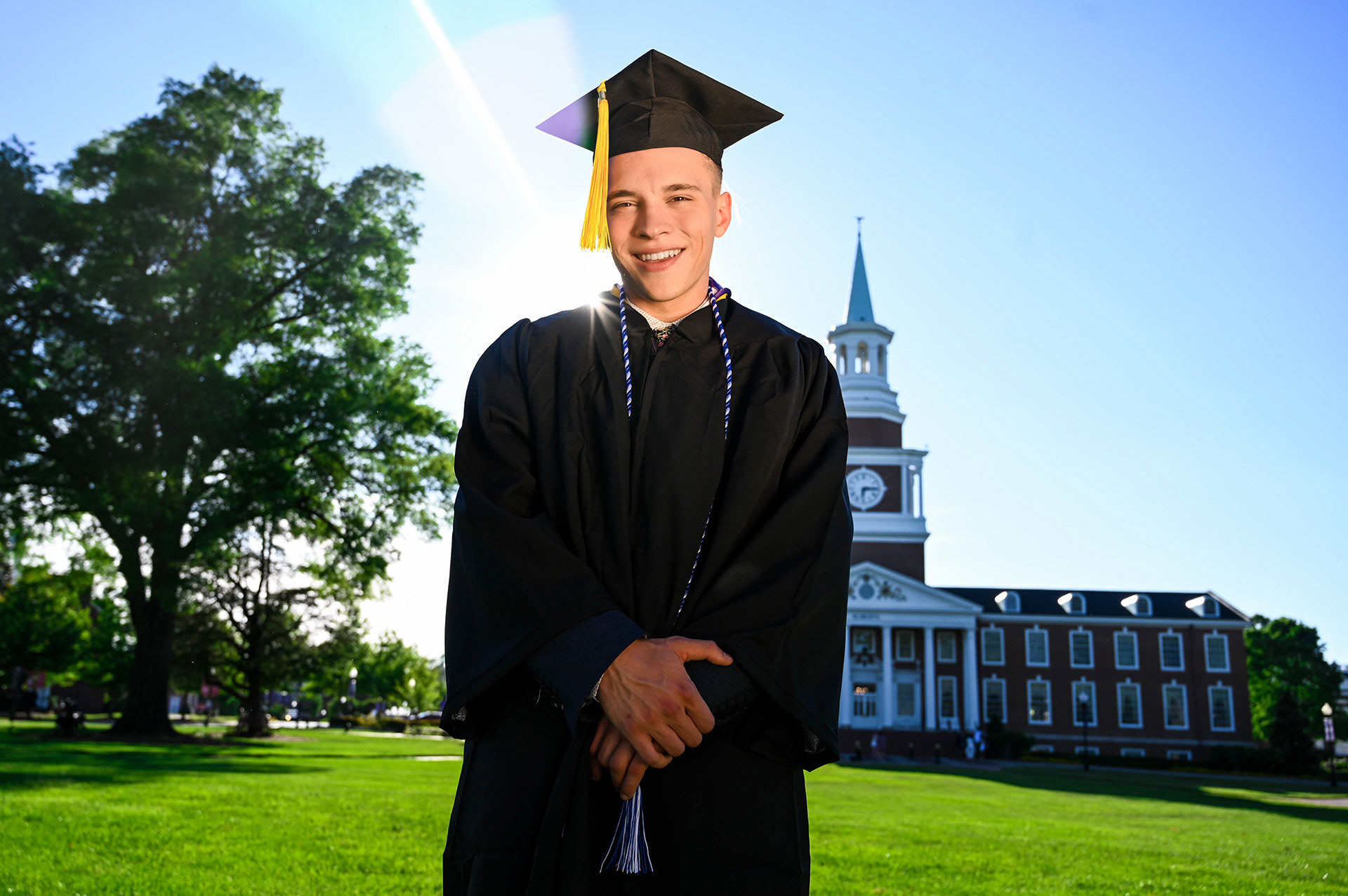 Man in his graduation attire