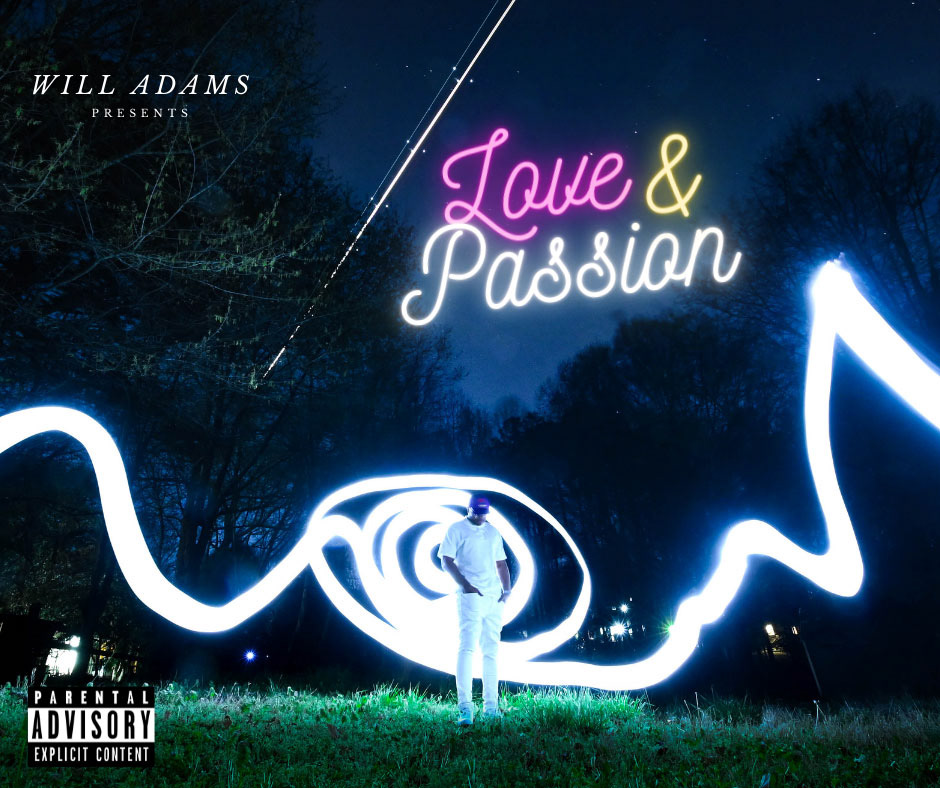 Album cover for a singer using long exposure
