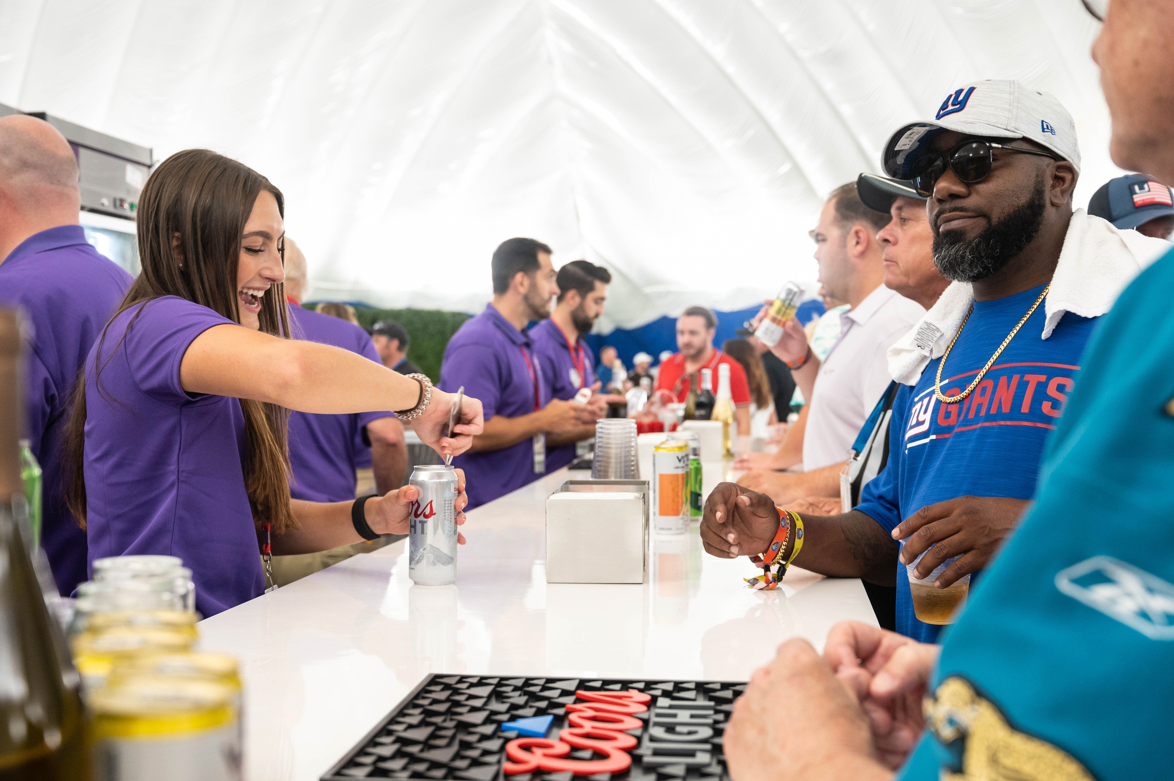 Fans getting drinks before the big day