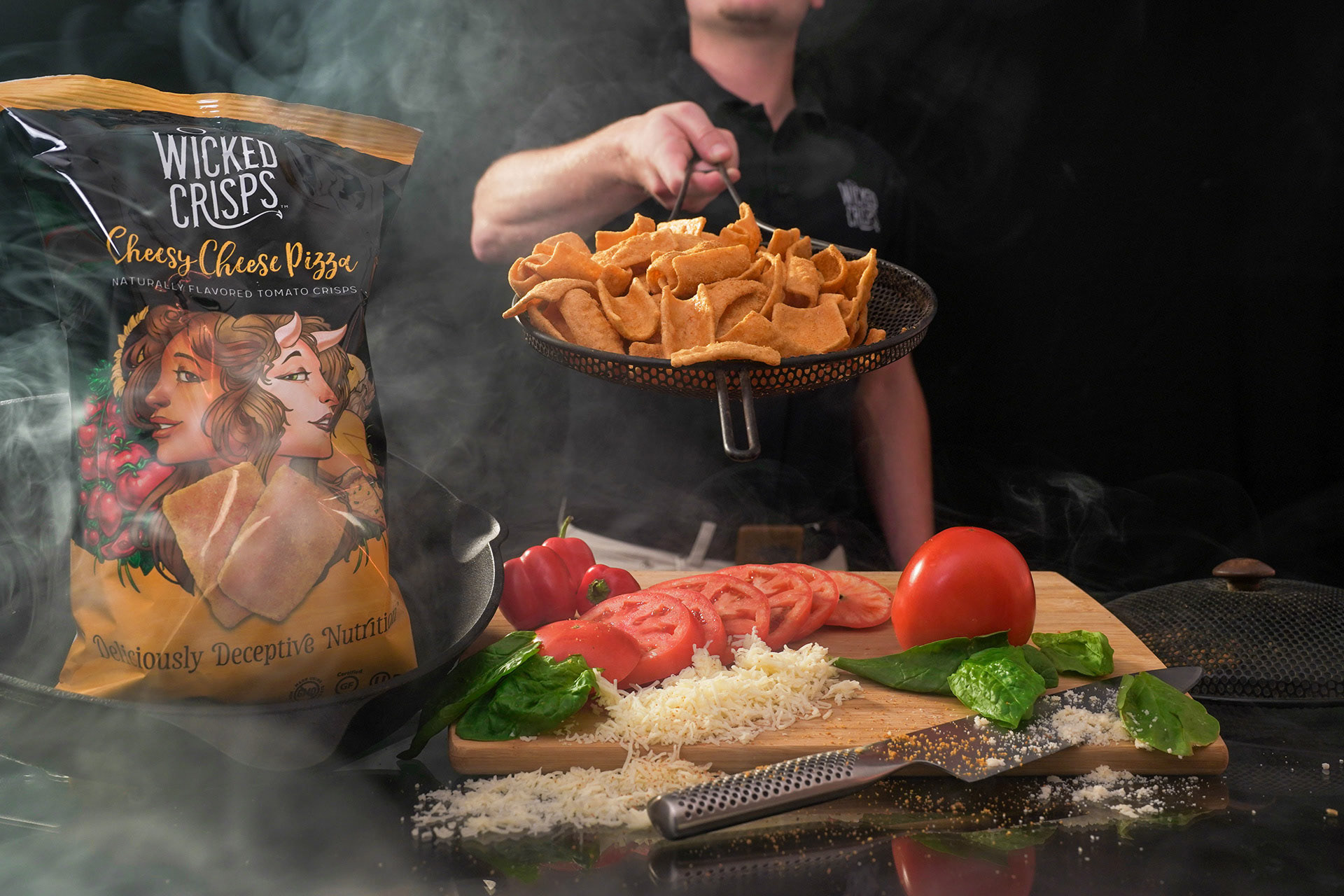 Cheesy cheese chips promotional content