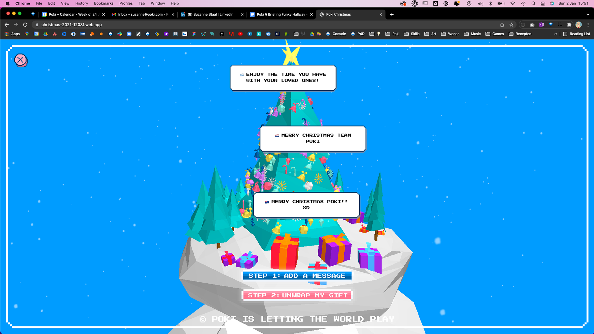 Digital Winter Gift Experience for Poki