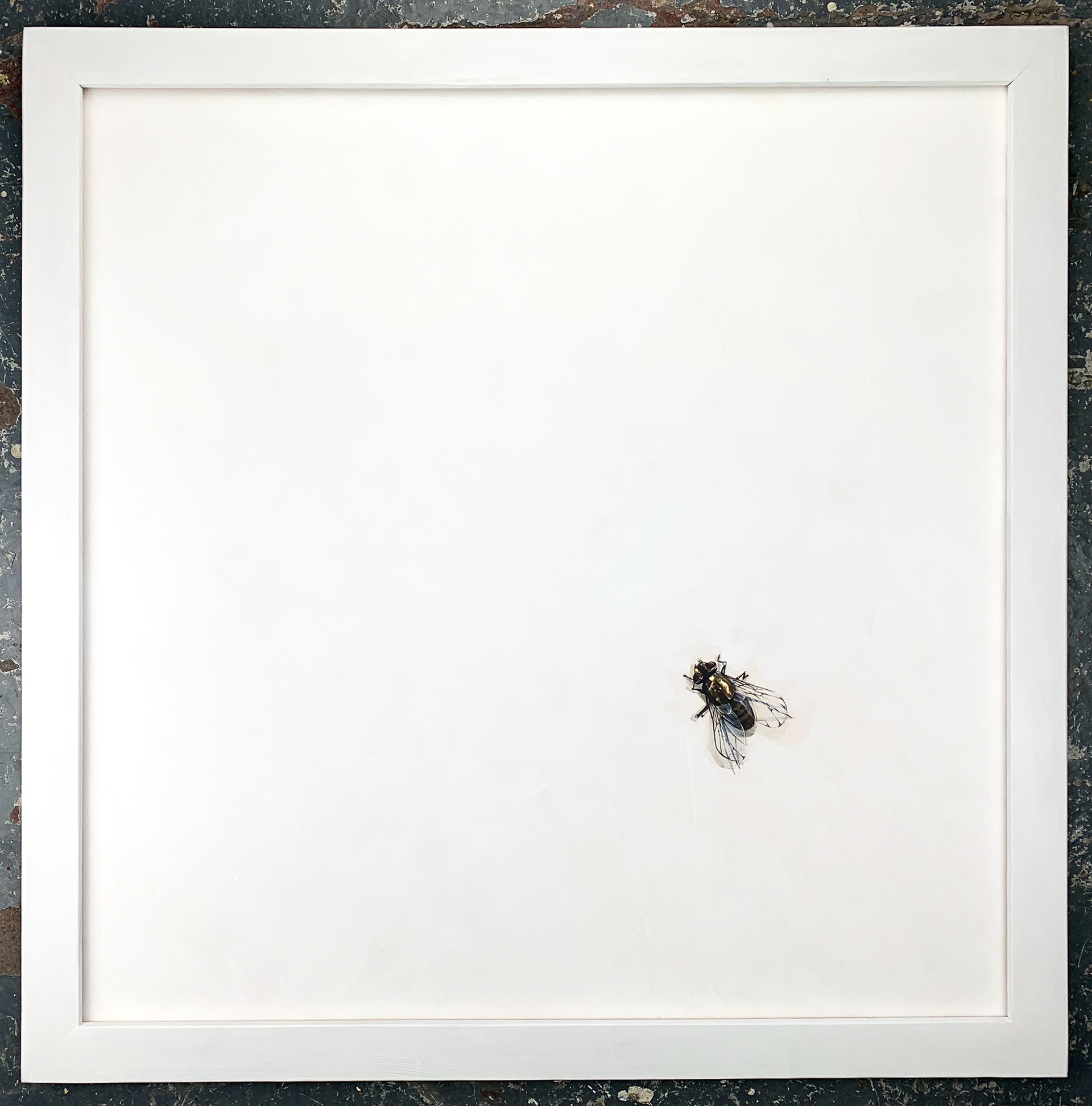 UNEASE Liquid acrylic, exterior wall paint on linen canvas  80cm x 80cm, Unique, 2019  SOLD
