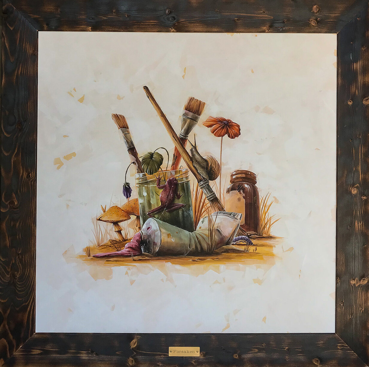 Forsaken  Exterior wall paint on linen  100x100cm | 2020  Commission  SOLD