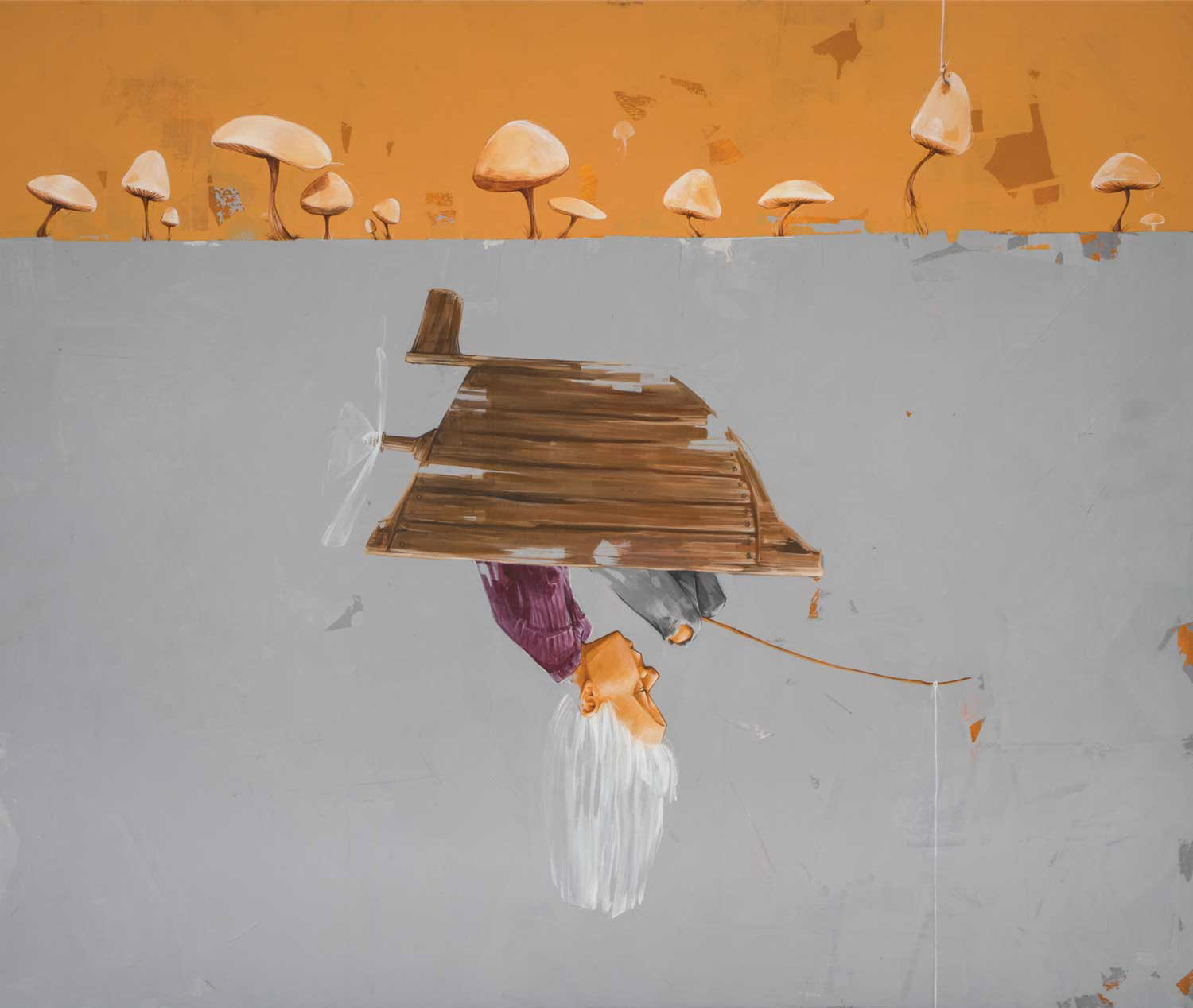 Catch of the day  Exterior wall paint on wood panel  50x70cm | 2019