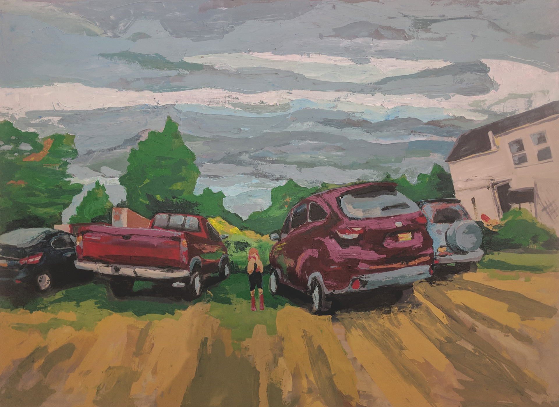 Parking Lot Kid - acrylic 50"x40"