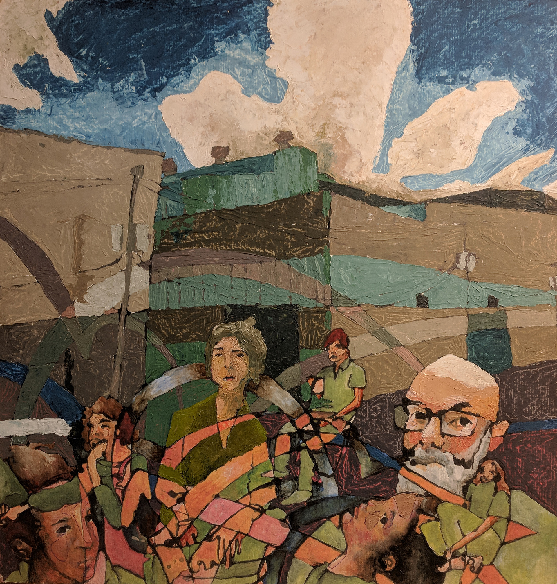 Residency - oil on paper 36"x36"