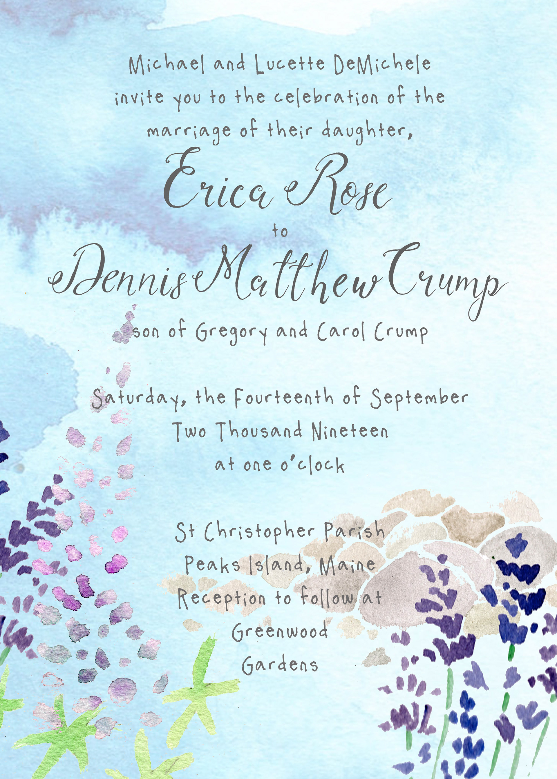 Erica & Dennis Wedding Invitation
