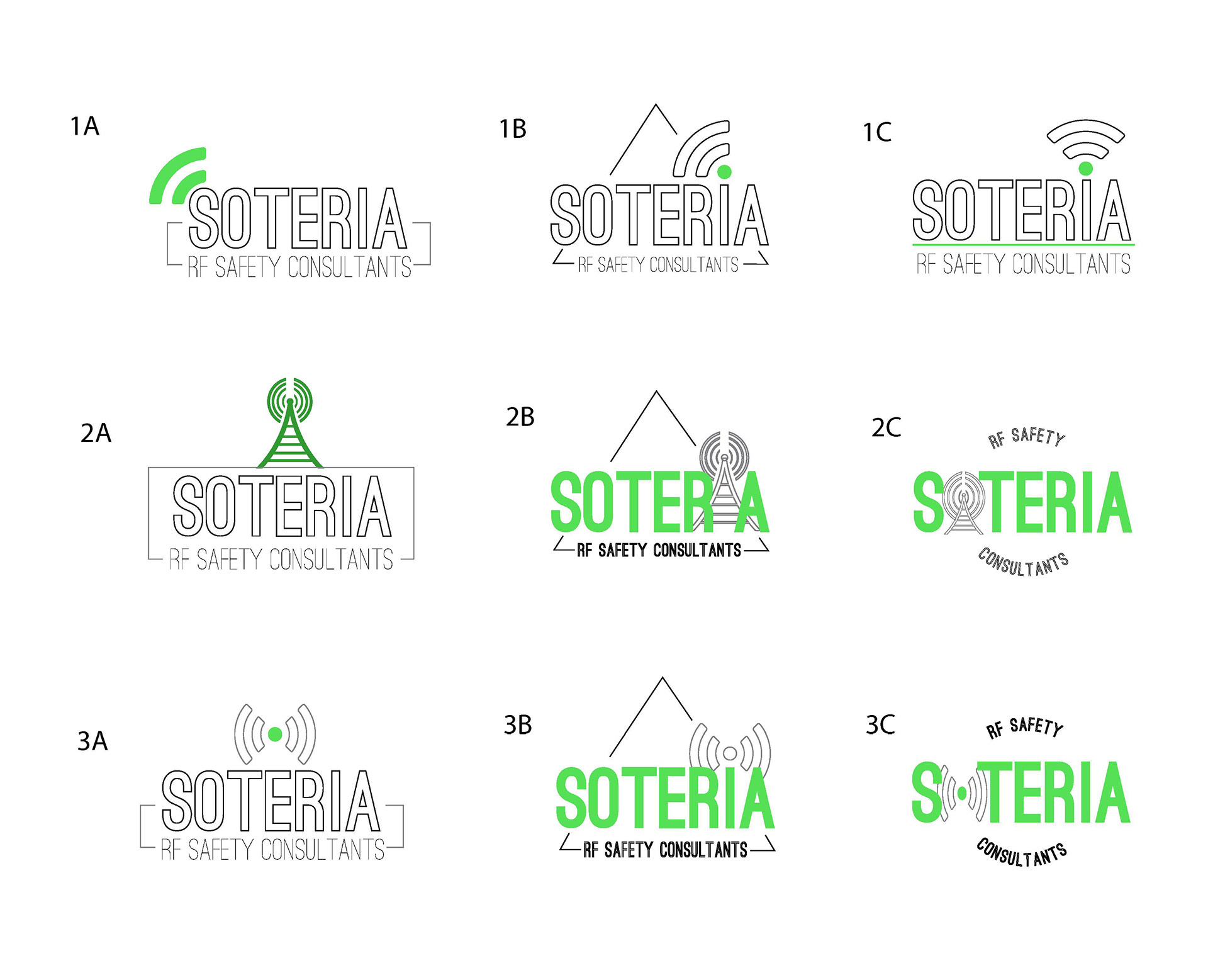 A variety of the same logo in different ways.